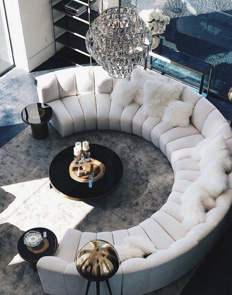 Sofa modułowa LANDO - element środkowy biały Eichholtz Eye on Design