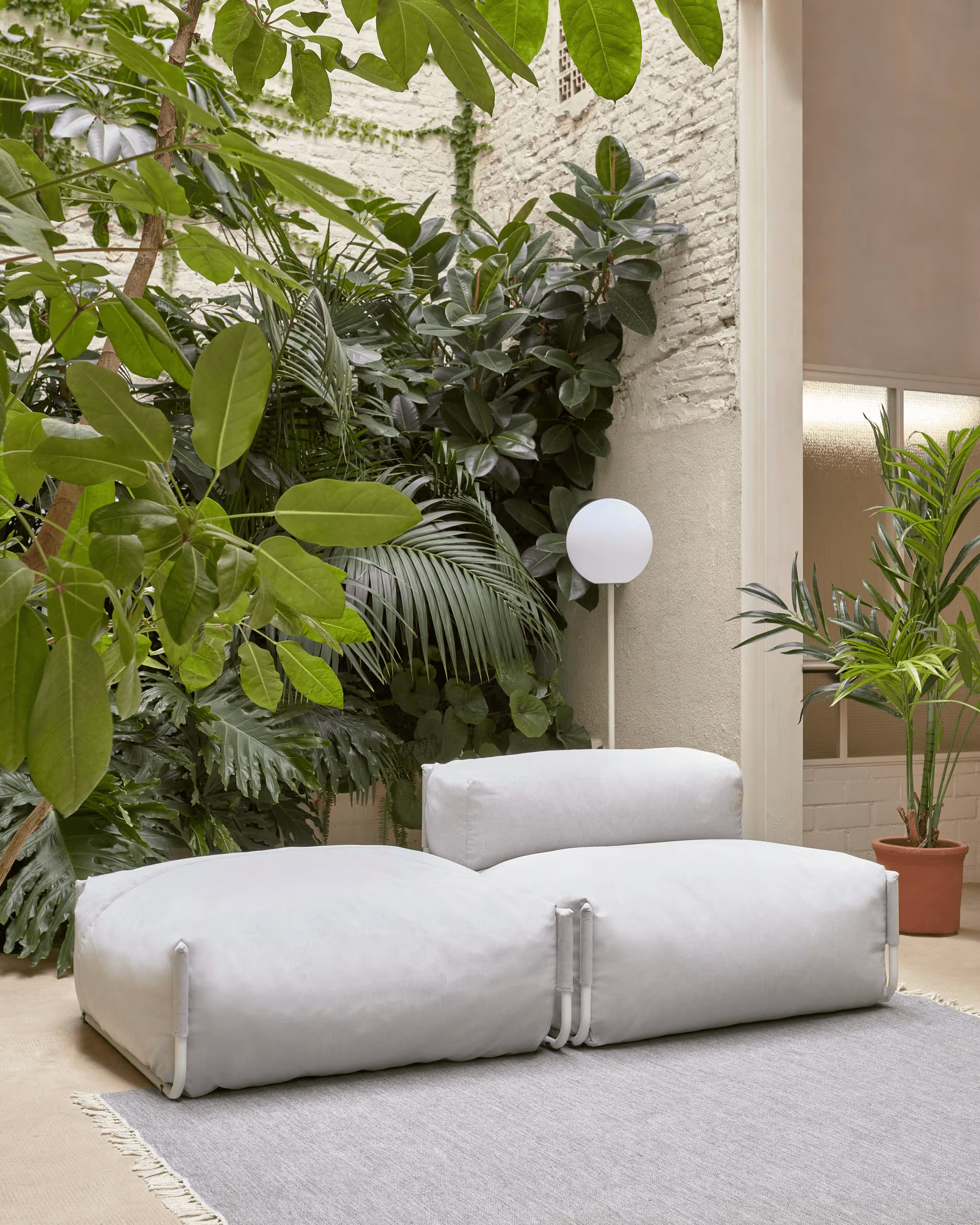 Sofa modułowa ogrodowa SQUARE - fotel jasnoszary La Forma Eye on Design