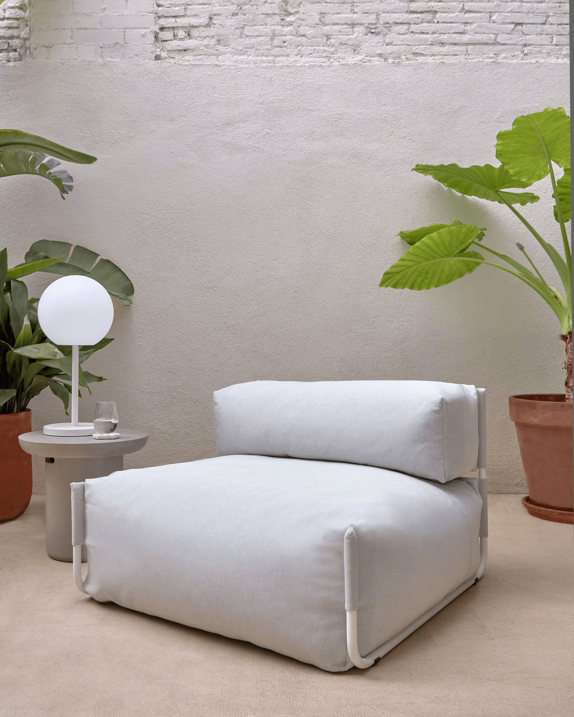 Sofa modułowa ogrodowa SQUARE - fotel jasnoszary La Forma Eye on Design