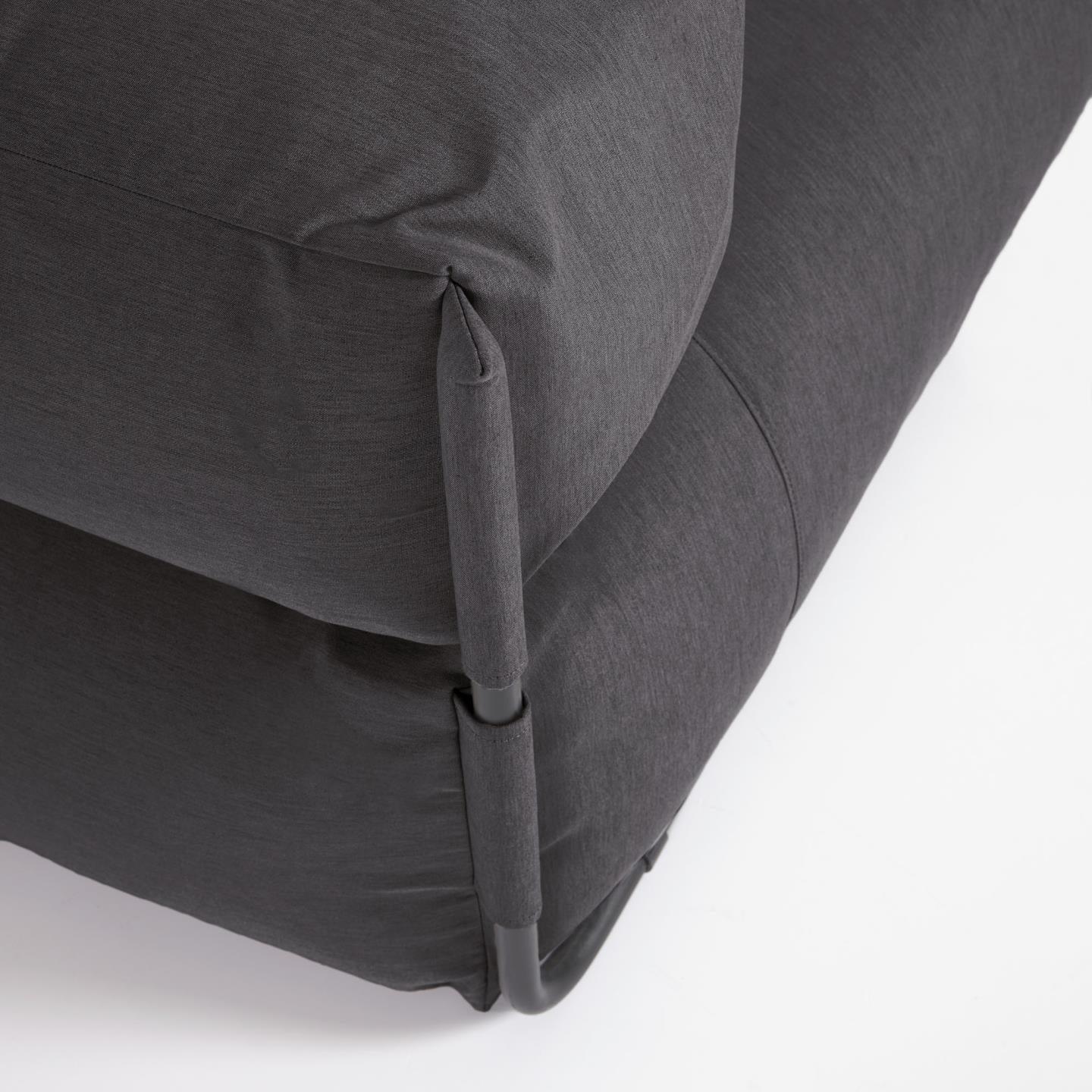 Sofa modułowa ogrodowa SQUARE - szezlong ciemnoszary La Forma Eye on Design