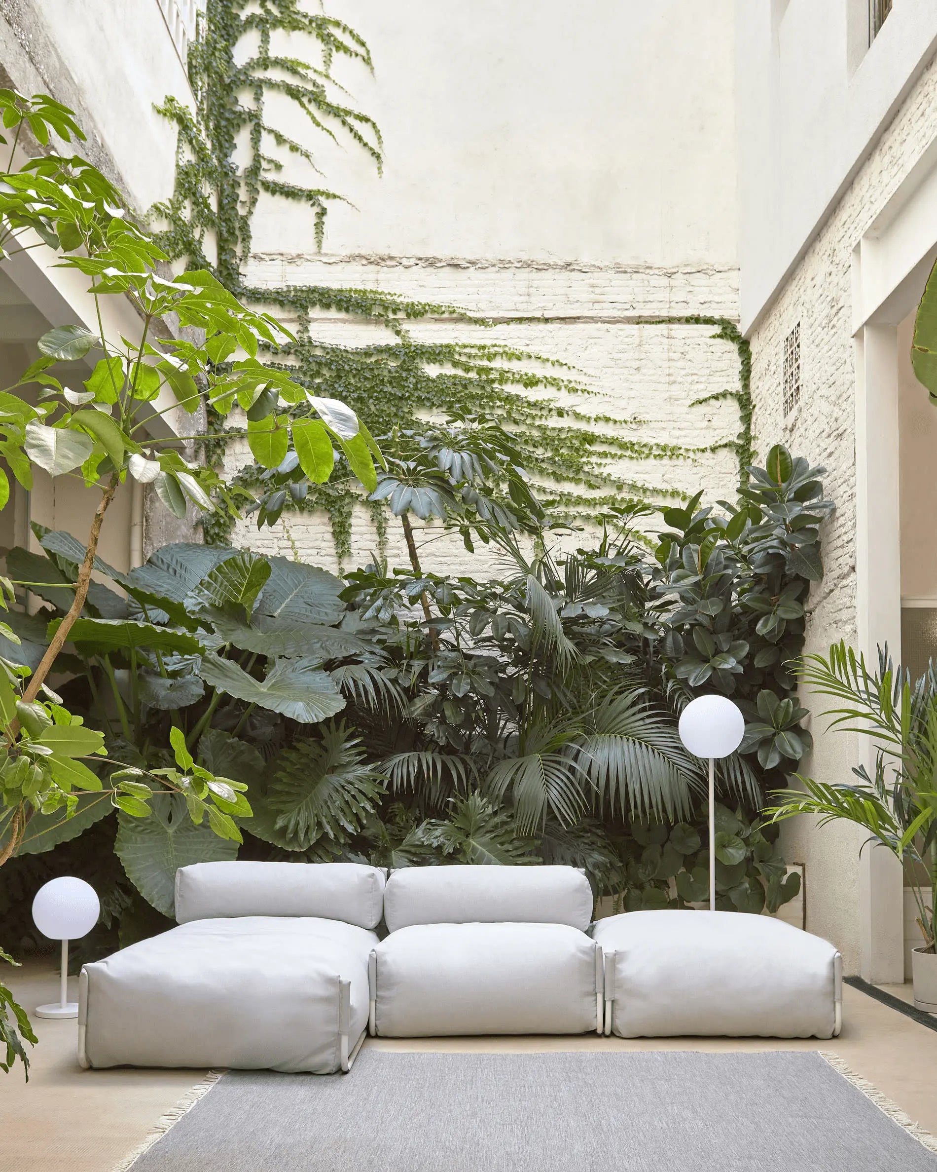 Sofa modułowa ogrodowa SQUARE - szezlong jasnoszary – Kave Home