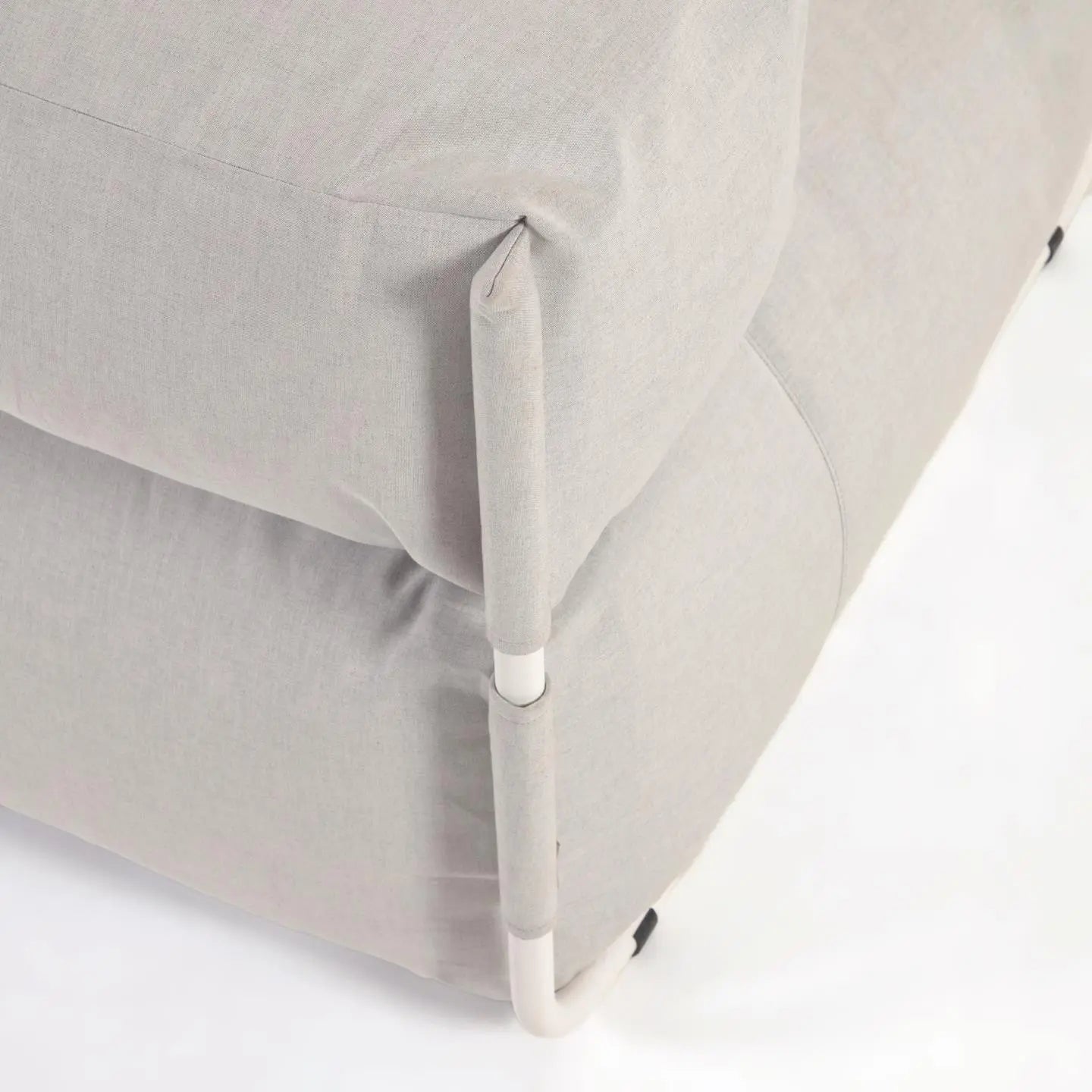 Sofa modułowa ogrodowa SQUARE - szezlong jasnoszary, marka Kave Home