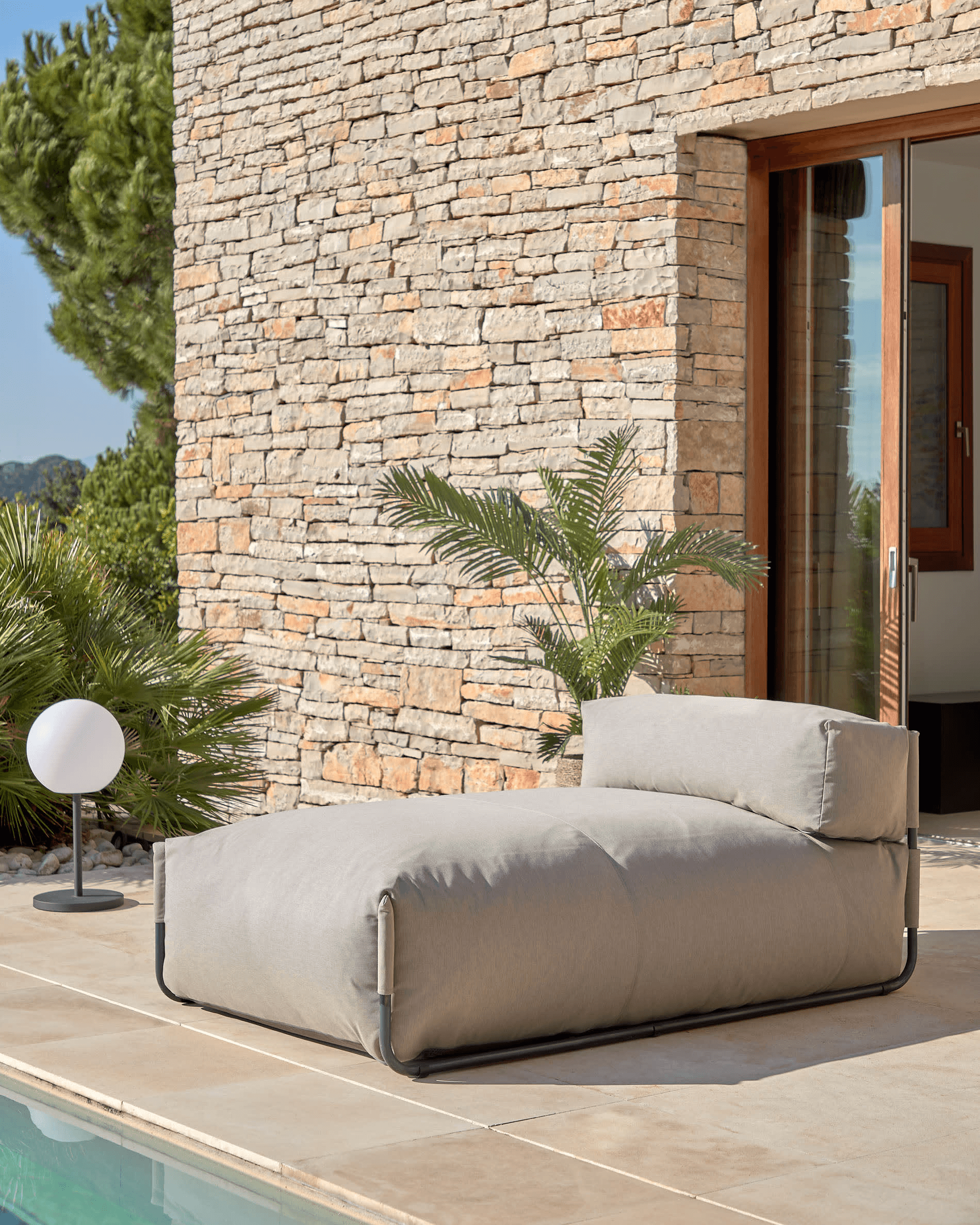 Sofa modułowa ogrodowa SQUARE - szezlong khaki La Forma Eye on Design