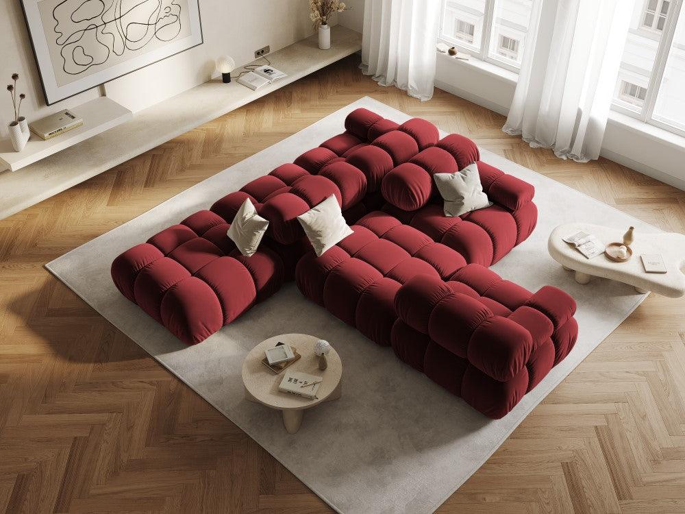 Sofa modułowa TROPEA - moduł lewostronny rubinowy Milo Casa Eye on Design