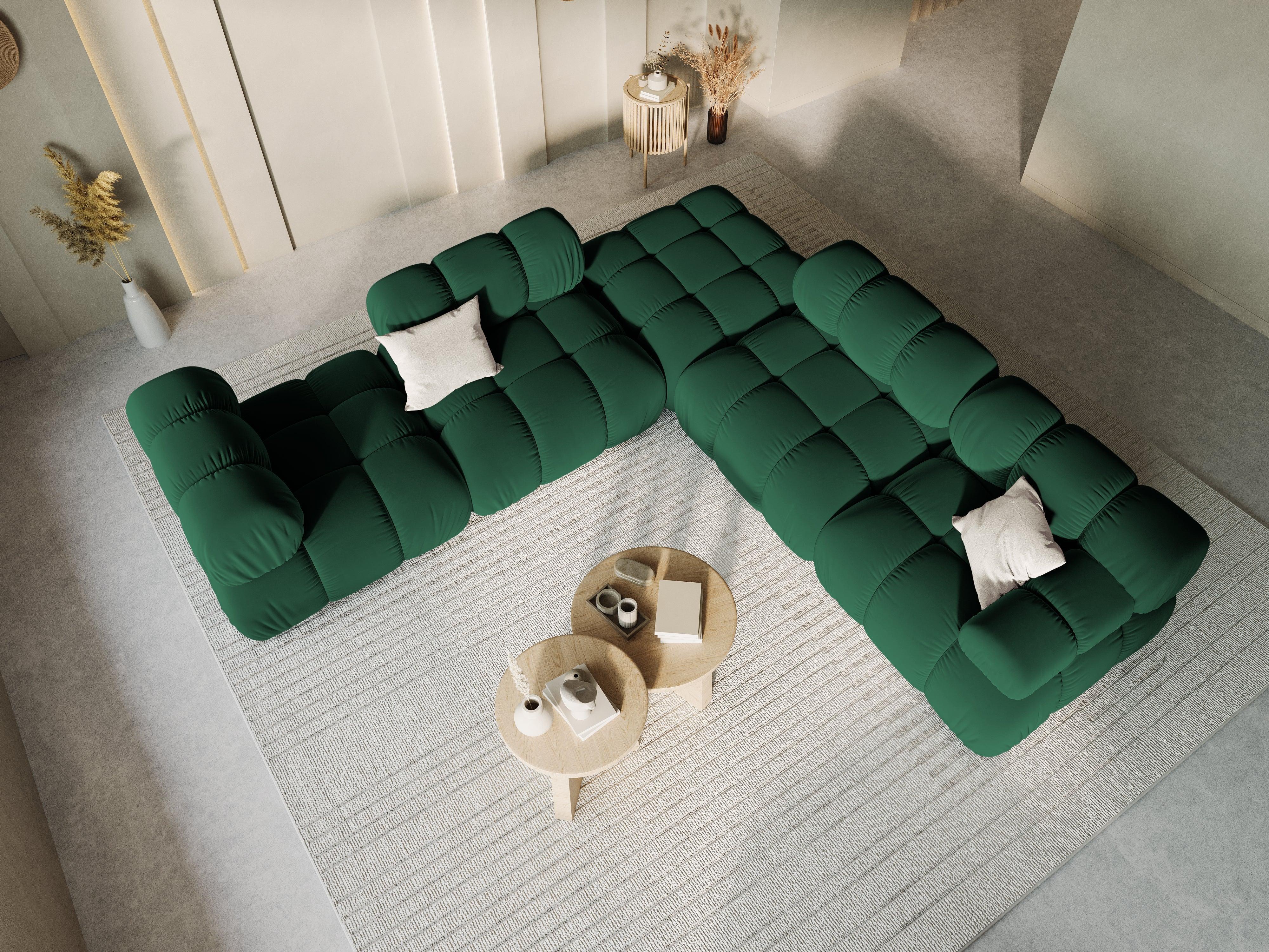 Sofa modułowa TROPEA - moduł prawostronny butelkowa zieleń Milo Casa Eye on Design