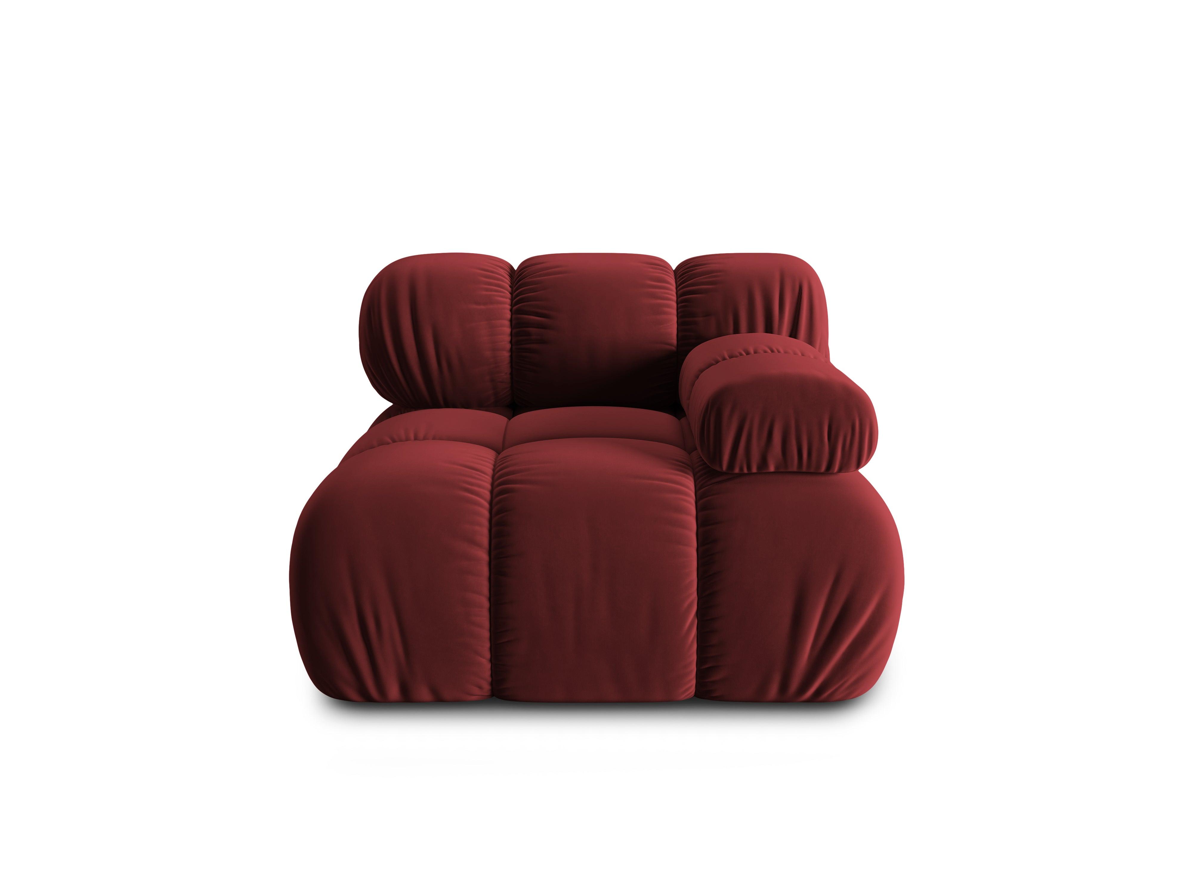 Sofa modułowa TROPEA - moduł prawostronny rubinowy Milo Casa Eye on Design
