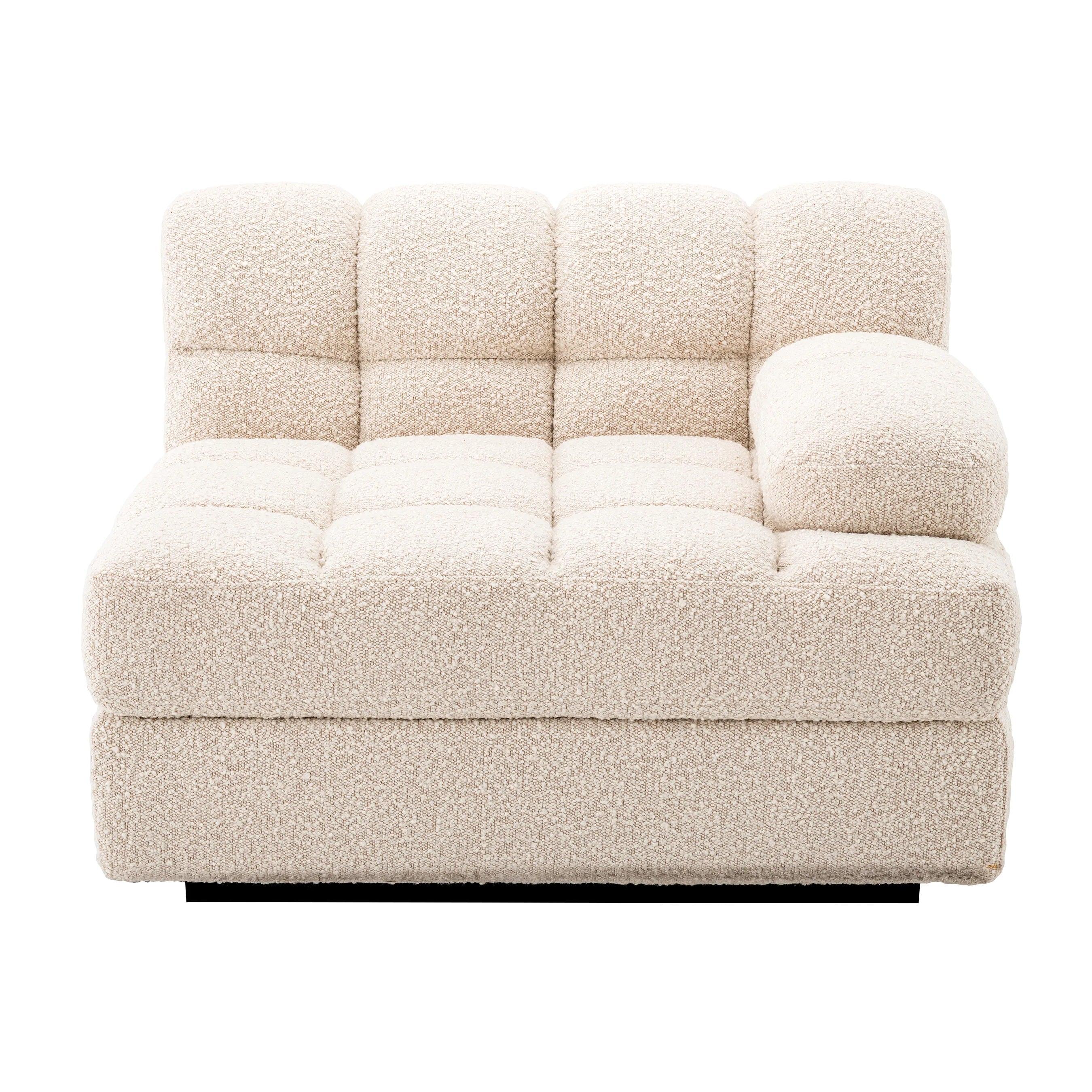 Sofa modułowa w tkaninie boucle DEAN - siedzisko narożne kremowe Eichholtz Eye on Design