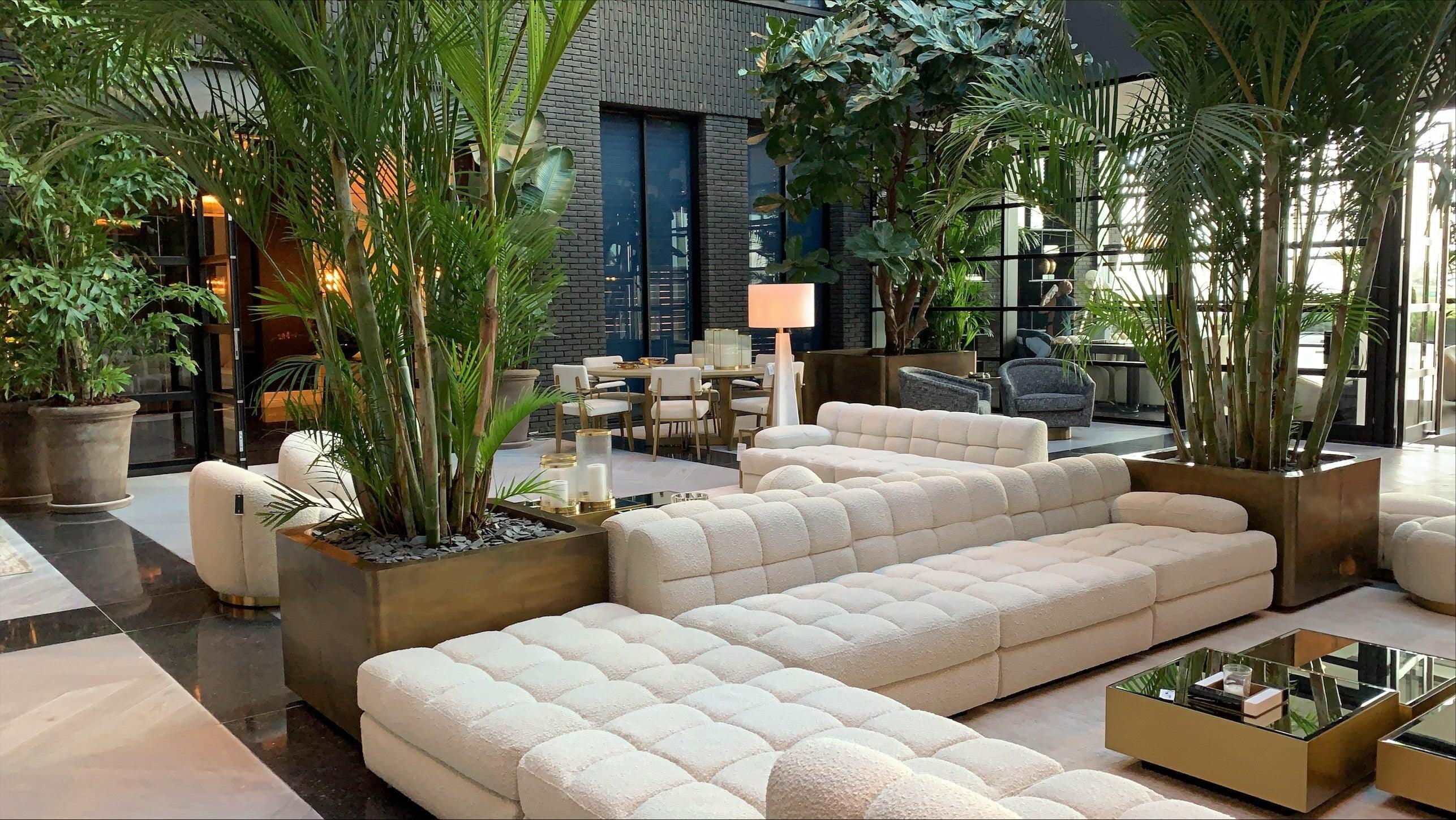 Sofa modułowa w tkaninie boucle DEAN - siedzisko środkowe kremowe Eichholtz Eye on Design