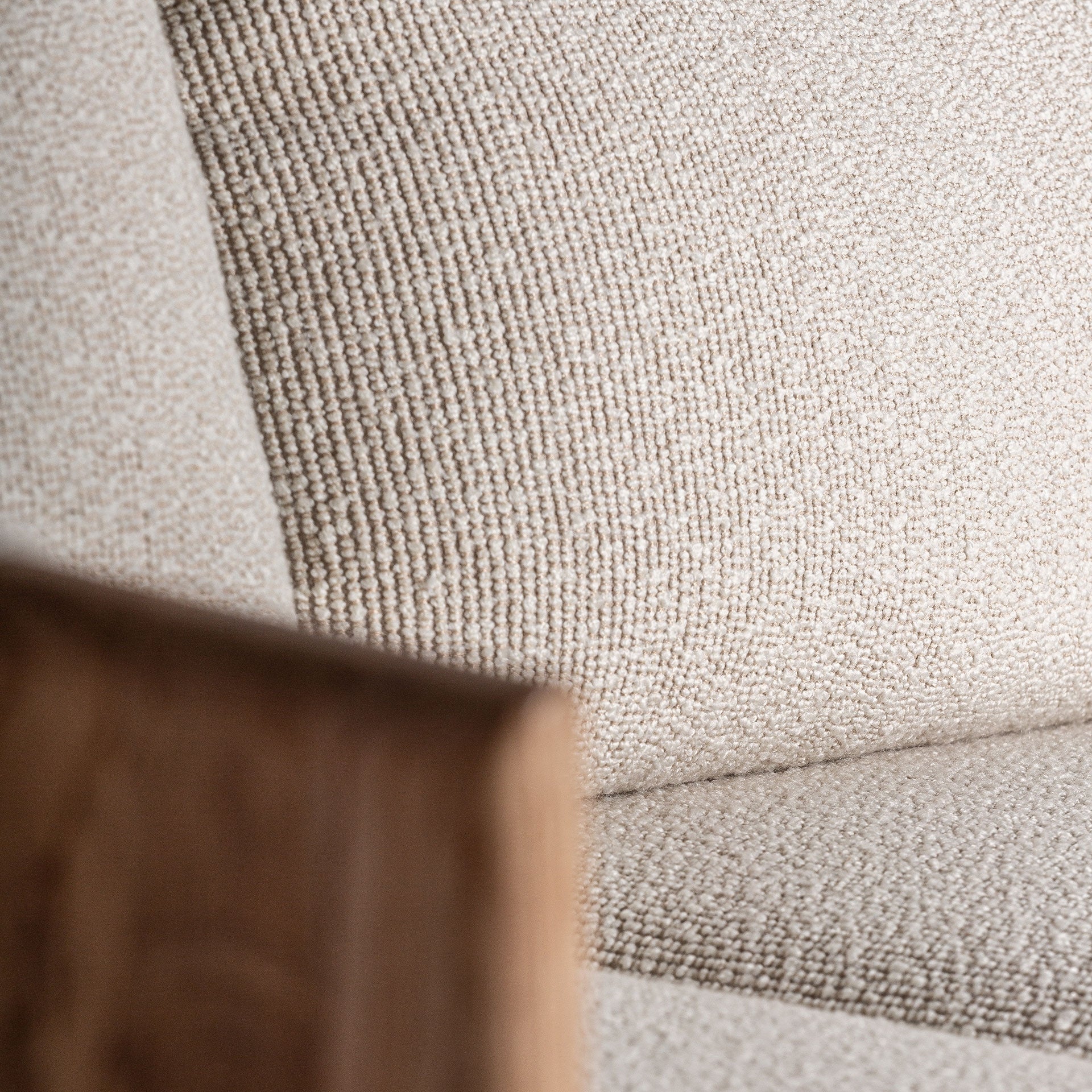 Sofa NARA beige mit Eichenbasis