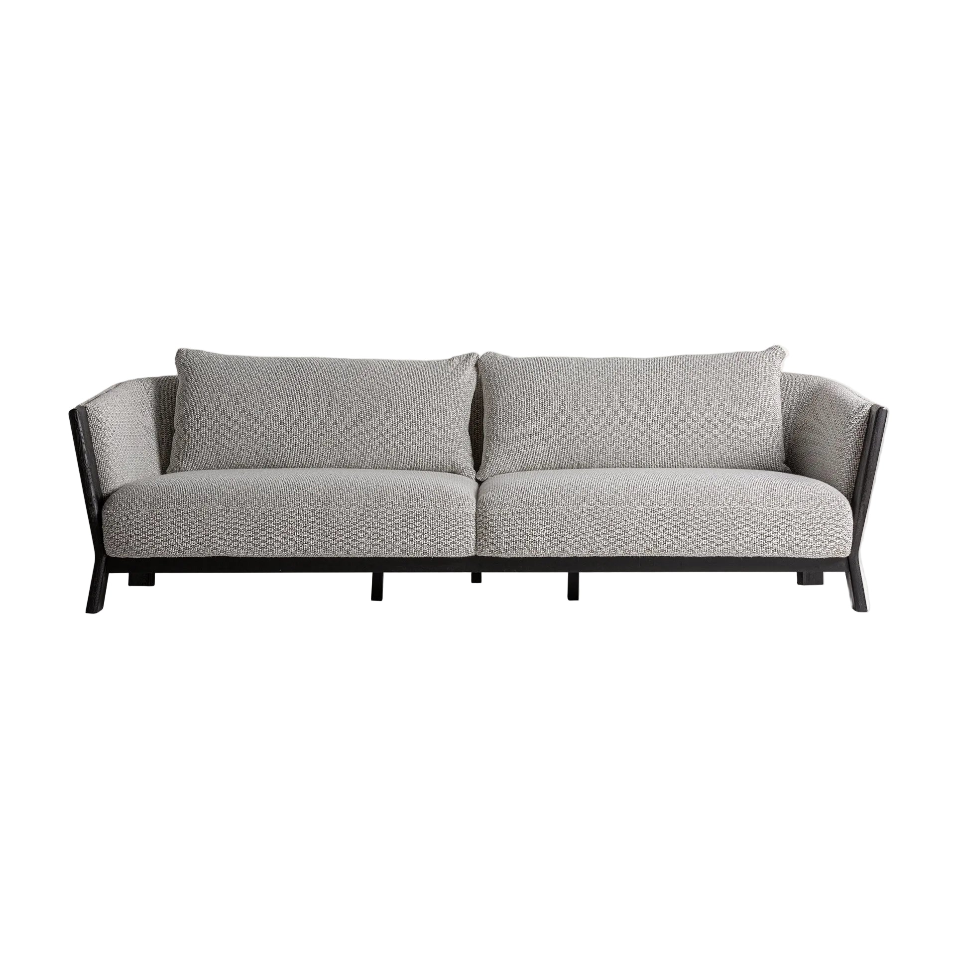 Sofa NARA grau mit schwarzem Eichenfuß
