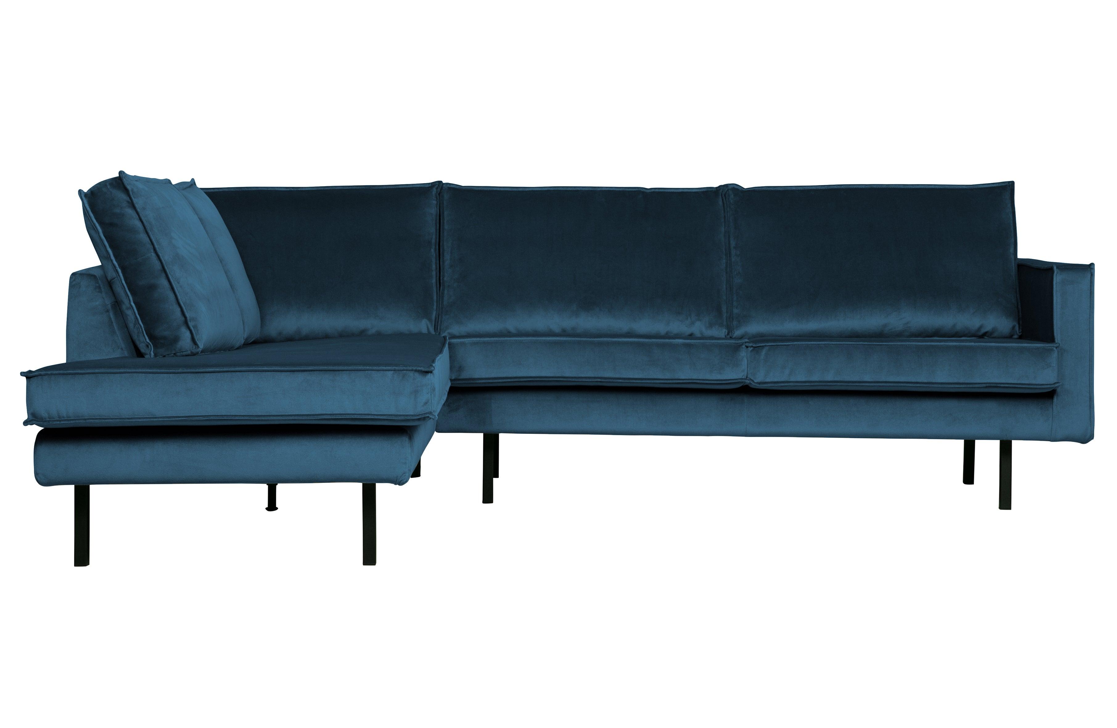 Sofa narożna aksamitna lewostronna RODEO niebieski Be Pure Eye on Design