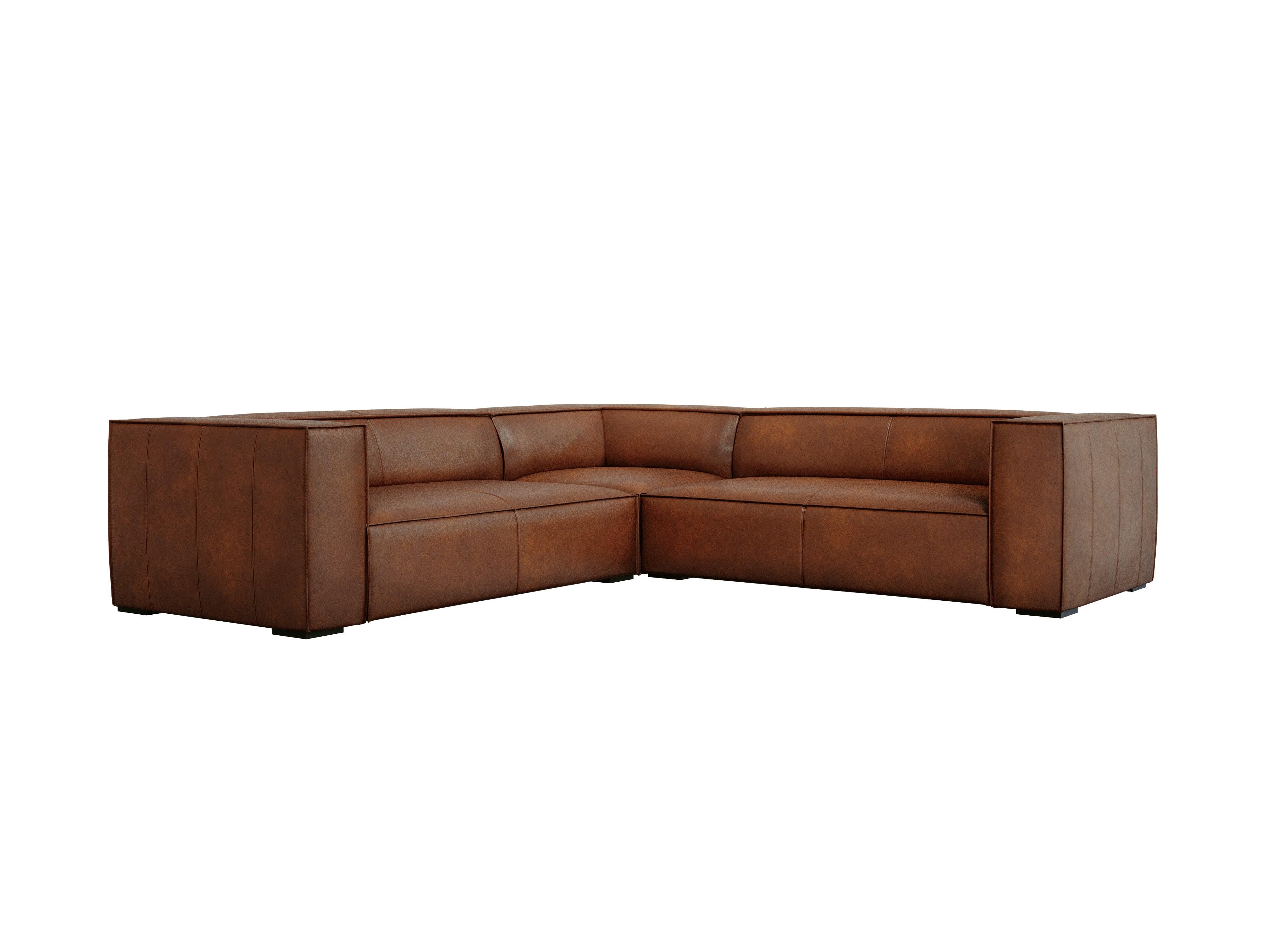 Sofa narożna skórzana MADAME brązowy Windsor & Co Eye on Design