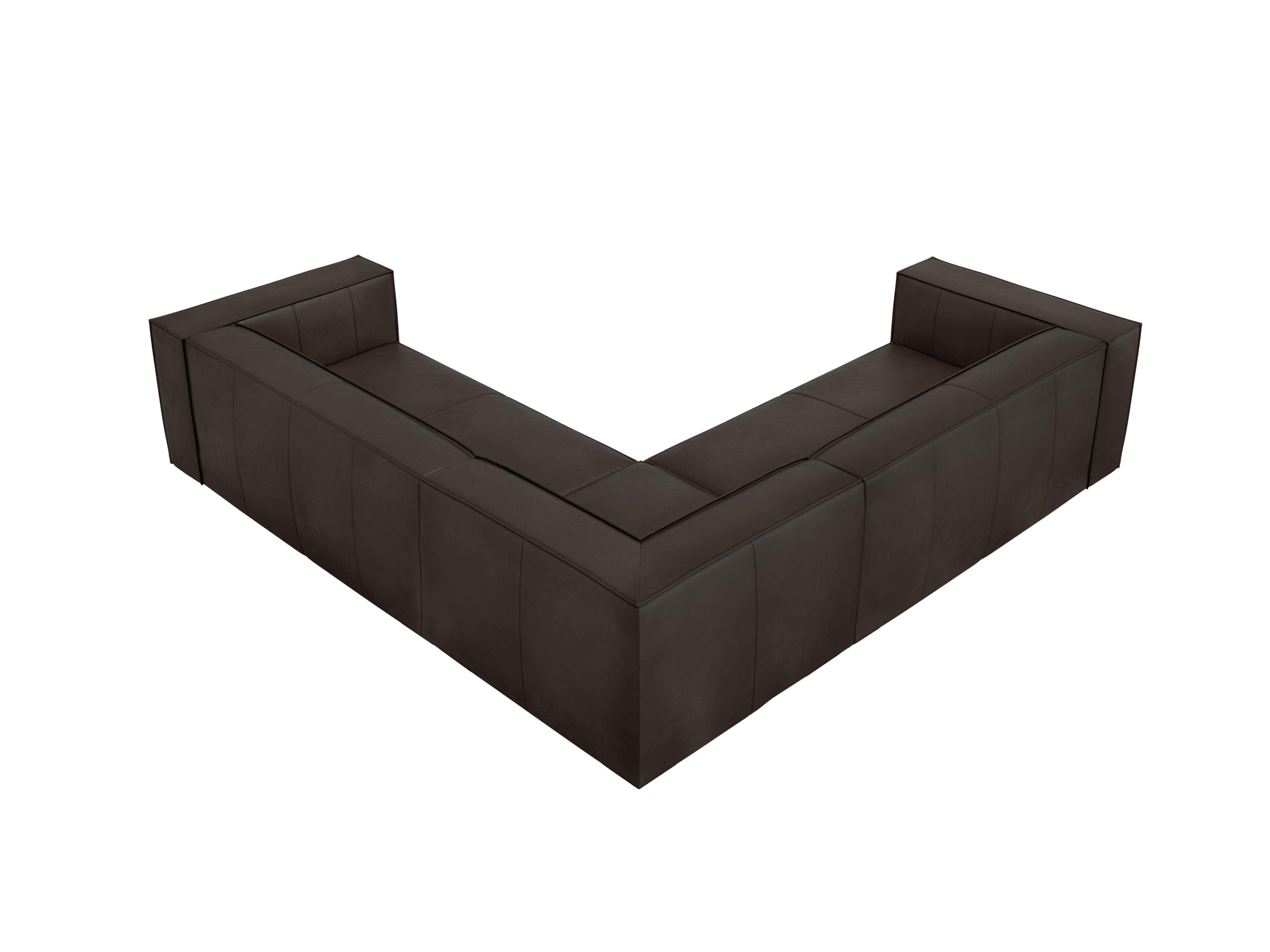 Sofa narożna skórzana MADAME ciemnobrązowy Windsor & Co Eye on Design