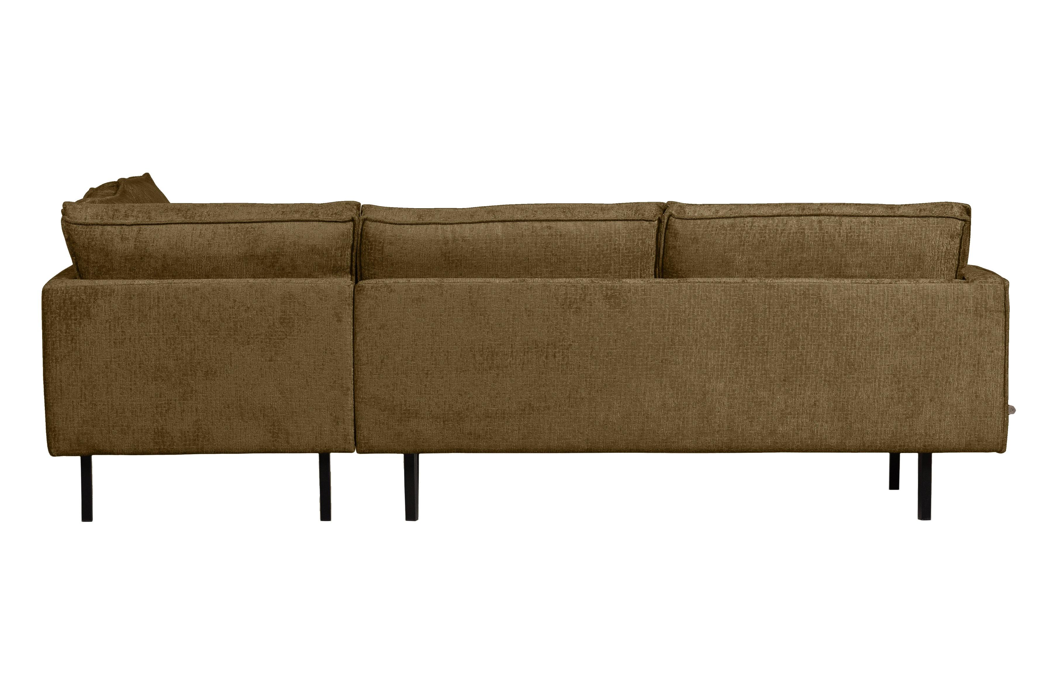 Sofa narożna welurowa prawostronna RODEO brązowy Be Pure Eye on Design