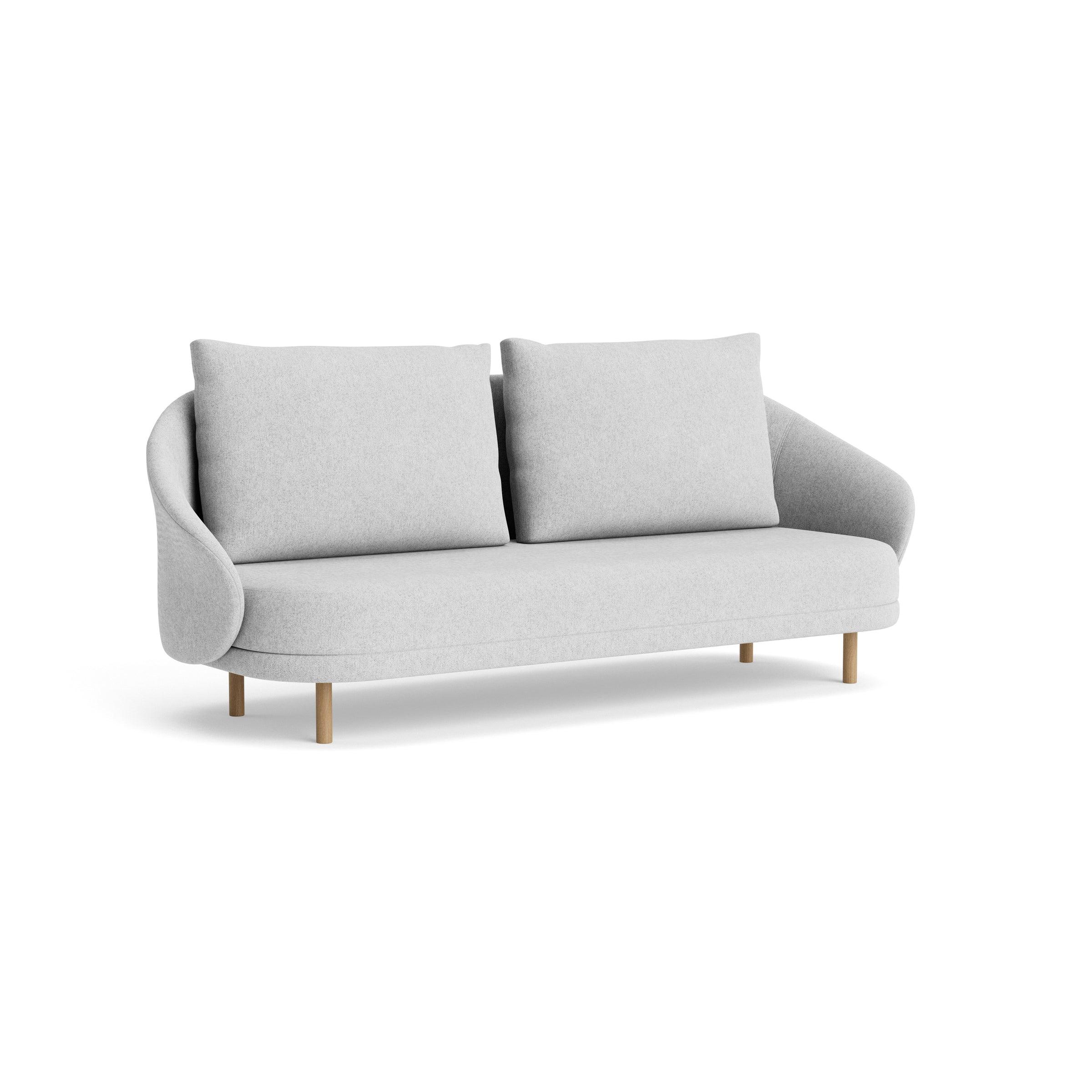 Sofa NEW WAVE dębowy NORR11 naturalny dębowy tkanina jasnoszary Eye on Design