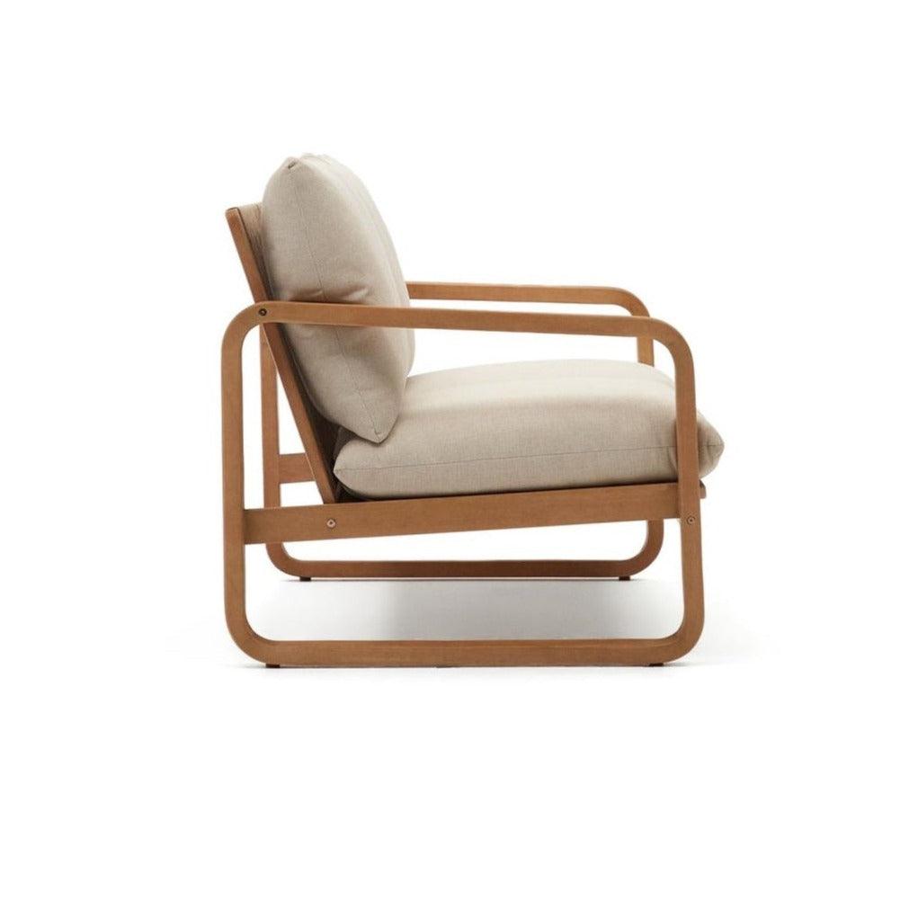 Sofa ogrodowa 2-osobowa SACALETA lite drewno eukaliptusowe La Forma Eye on Design