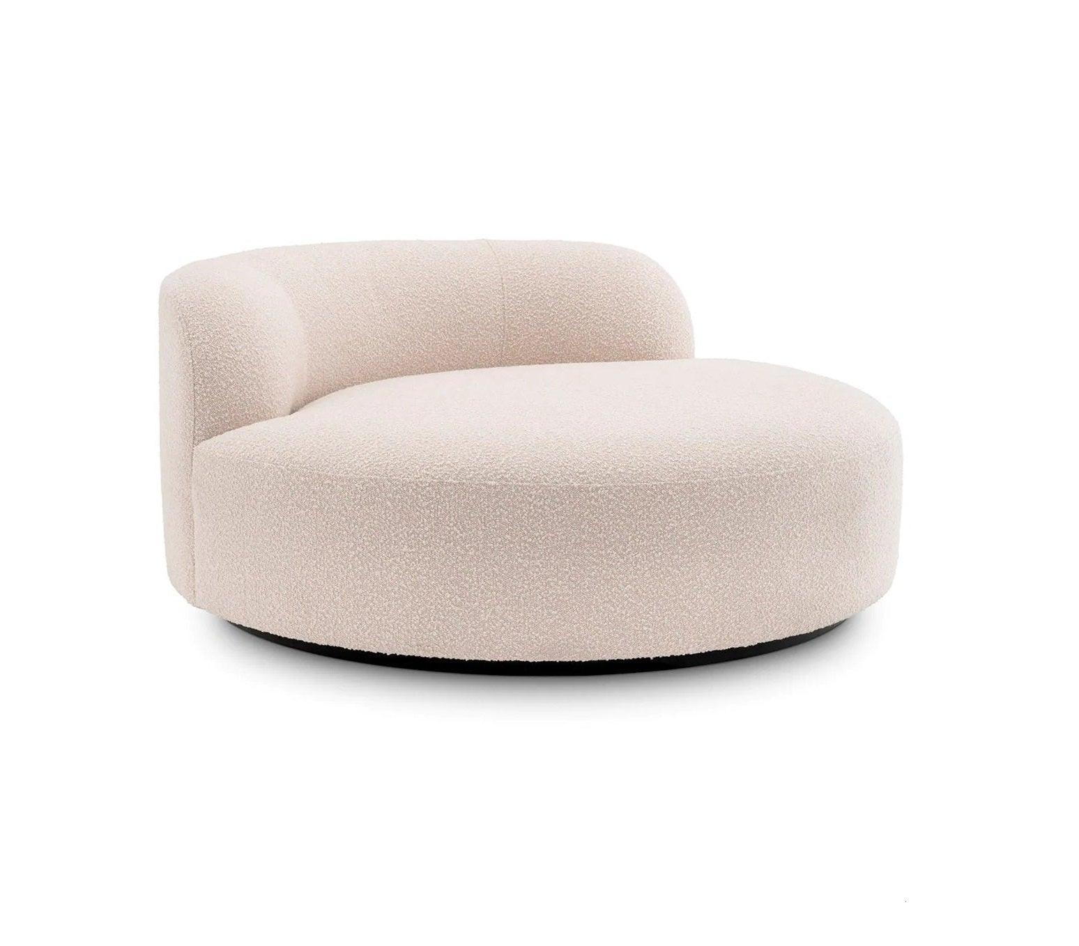 Sofa okrągła w tkaninie boucle BJÖRN kremowy Eichholtz Eye on Design