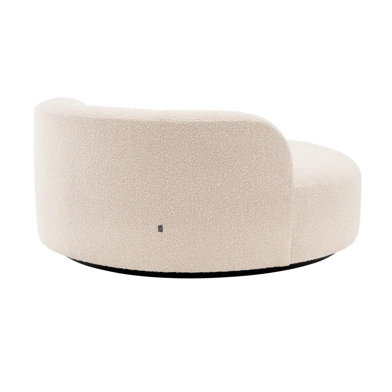 Sofa okrągła w tkaninie boucle BJÖRN kremowy Eichholtz Eye on Design
