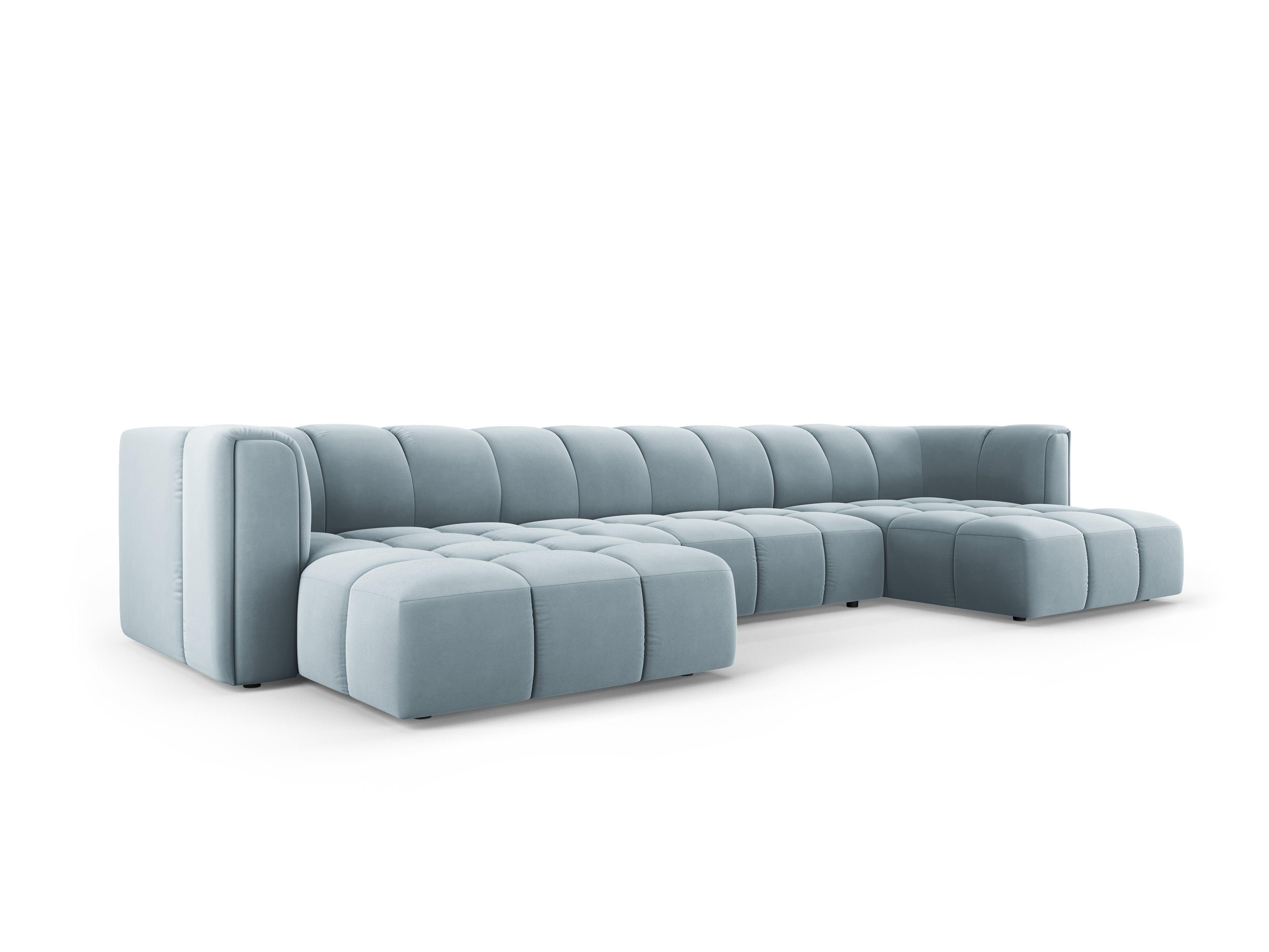 Sofa panoramiczna aksamitna FRANCESCA jasnoniebieski Milo Casa Eye on Design