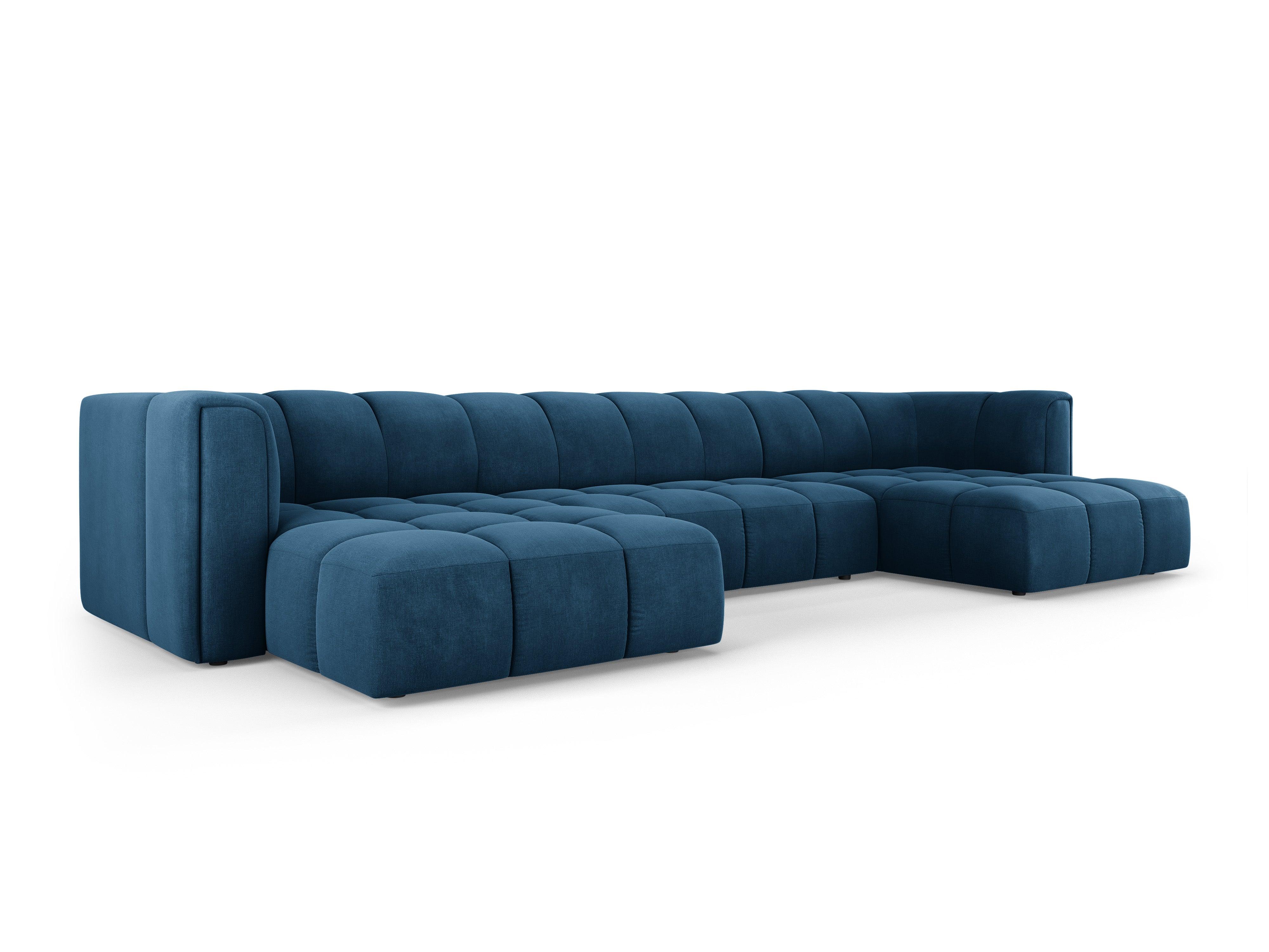 Sofa panoramiczna FRANCESCA granat królewski szenil – Besolux