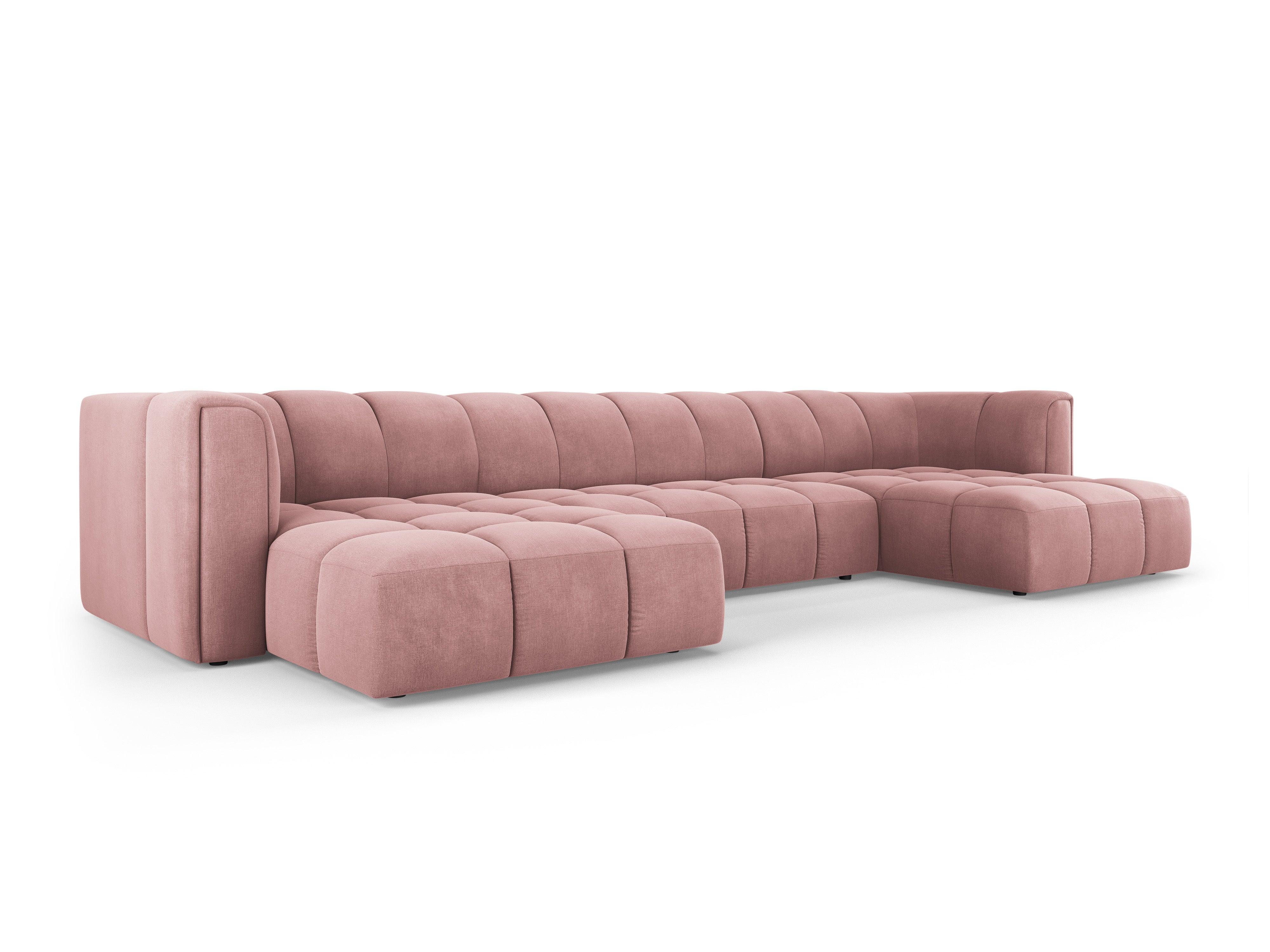 Sofa panoramiczna FRANCESCA różowy szenil – Besolux