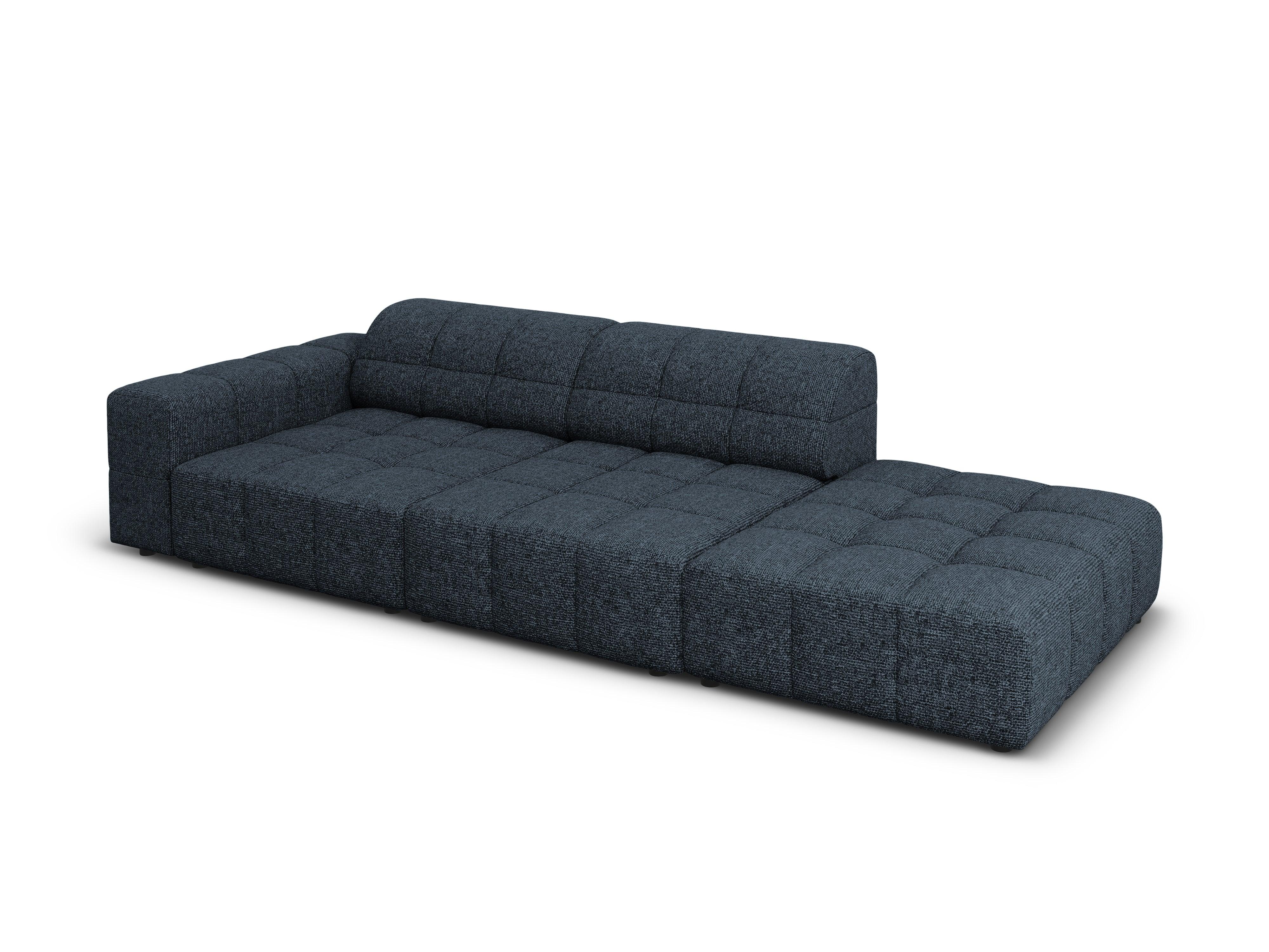 Sofa prawostronna 3-osobowa CHICAGO niebieski szenil Cosmopolitan Design Eye on Design