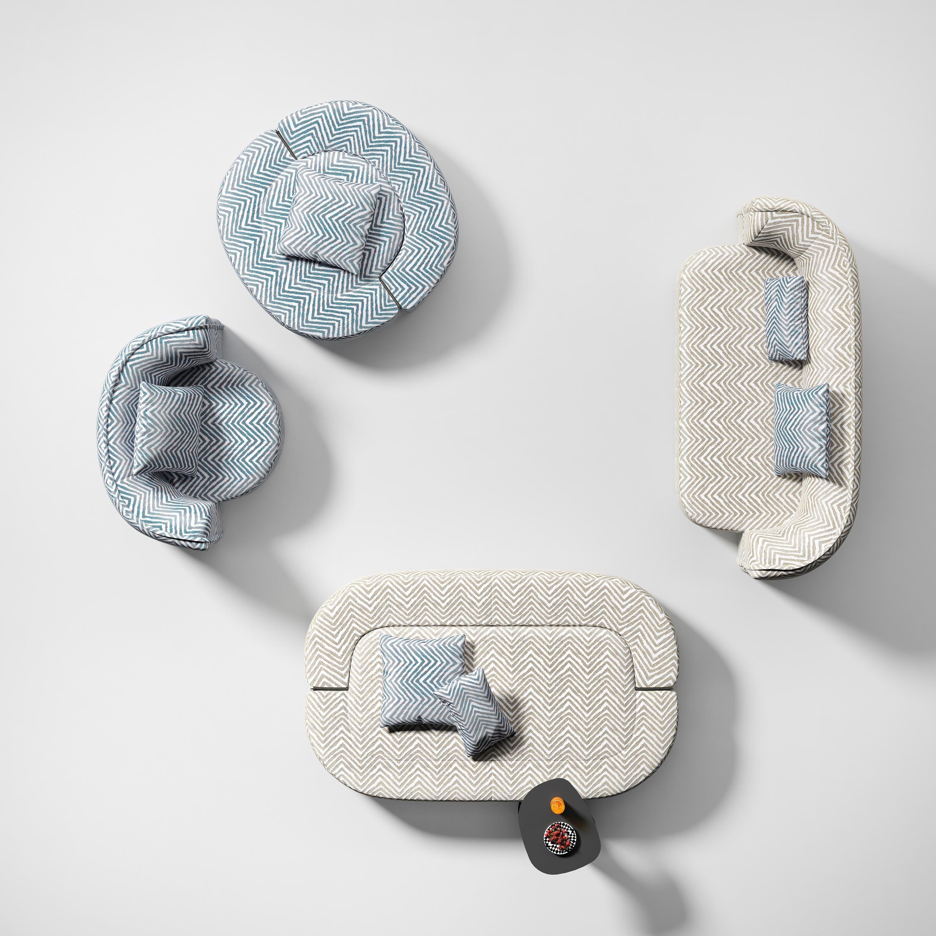 Sofa rozkładana SOFT ISLAND ceglany Liu Jo Living Eye on Design