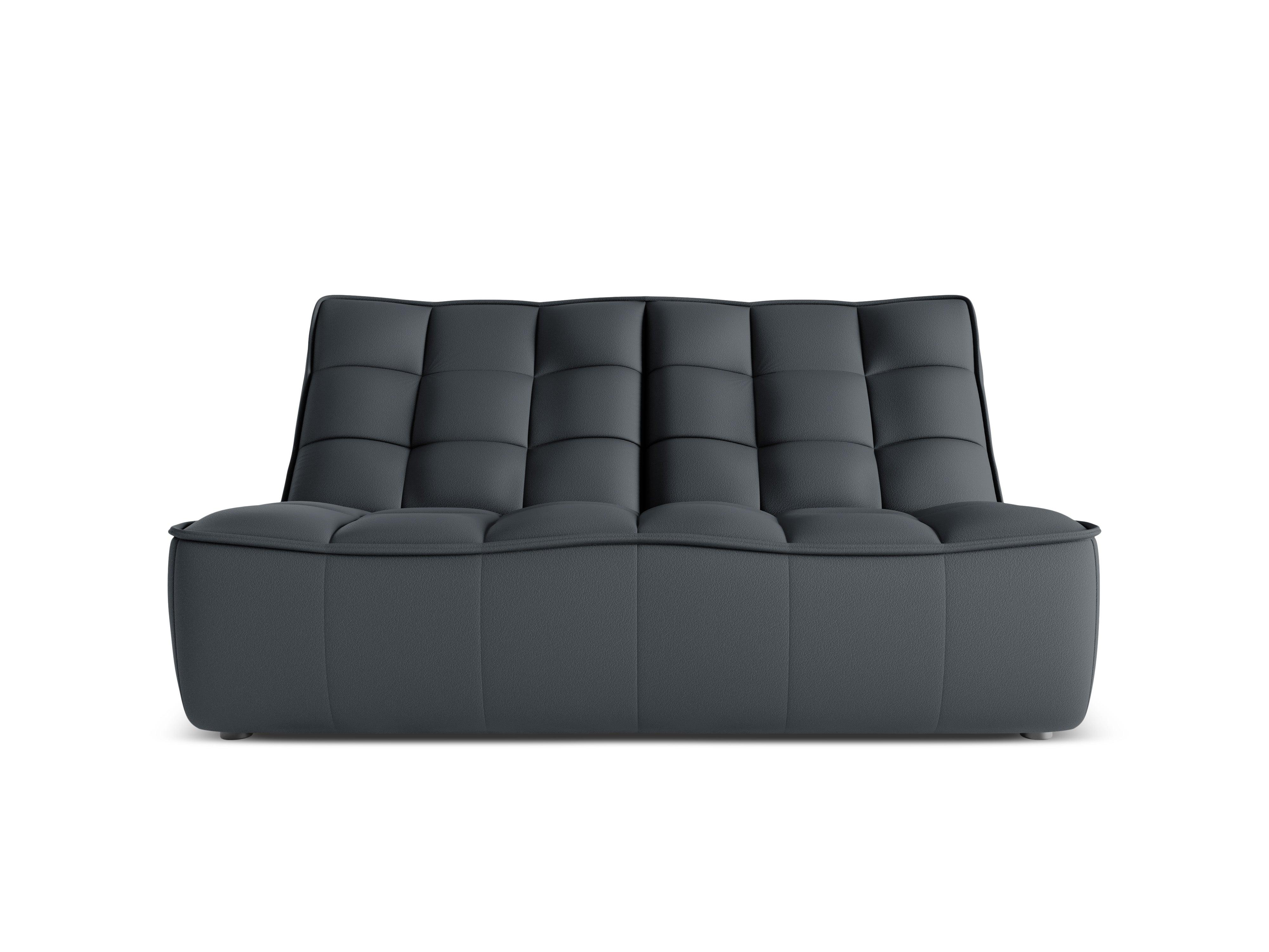 Sofa skórzana 2-osobowa MONI grafitowy Maison Heritage Eye on Design