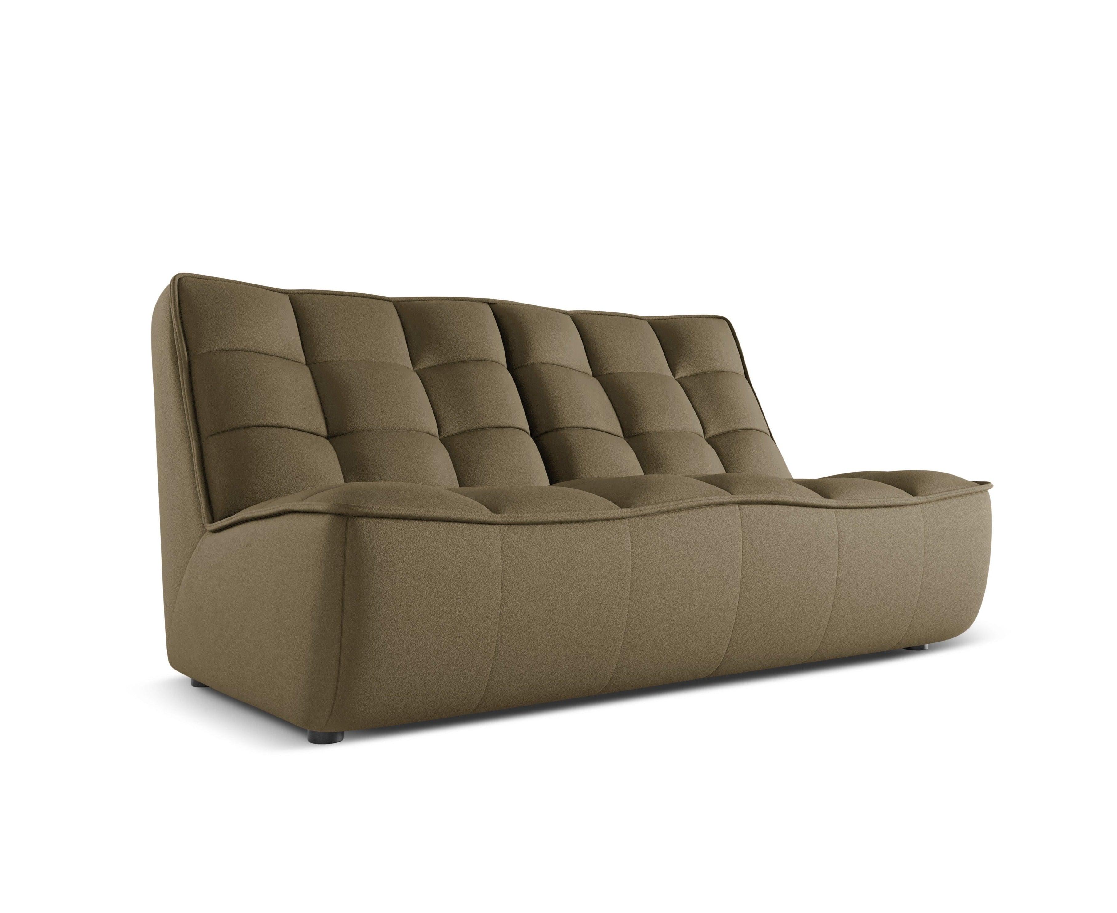 Sofa skórzana 2-osobowa MONI oliwkowy Maison Heritage Eye on Design