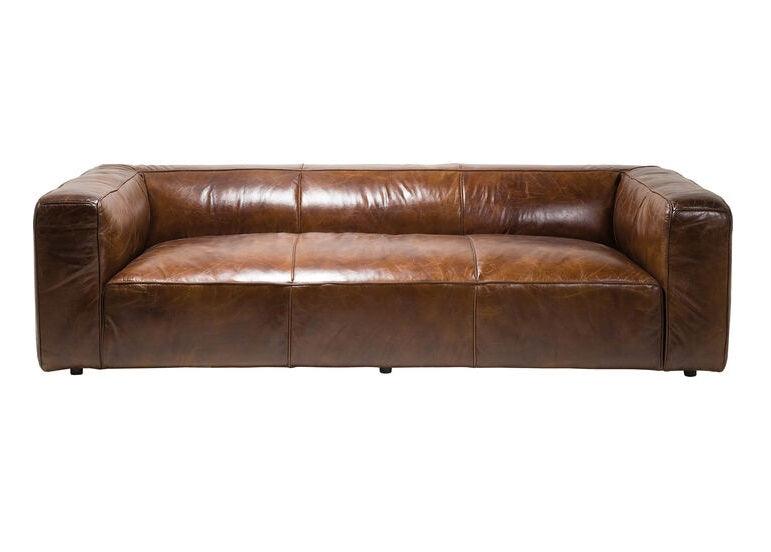 Cubetto brauner Ledersofa