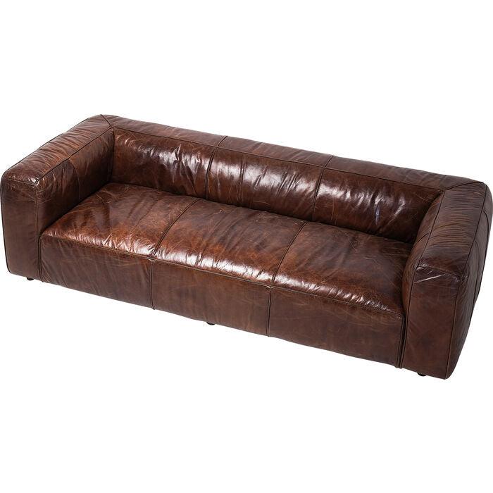 Cubetto brauner Ledersofa