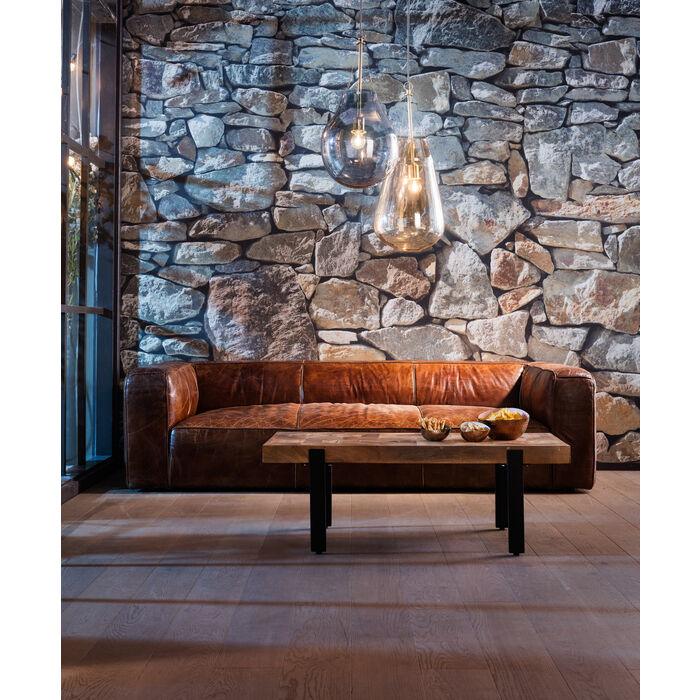 Cubetto brauner Ledersofa