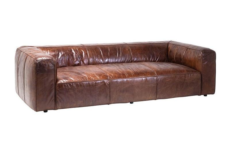 Cubetto brauner Ledersofa