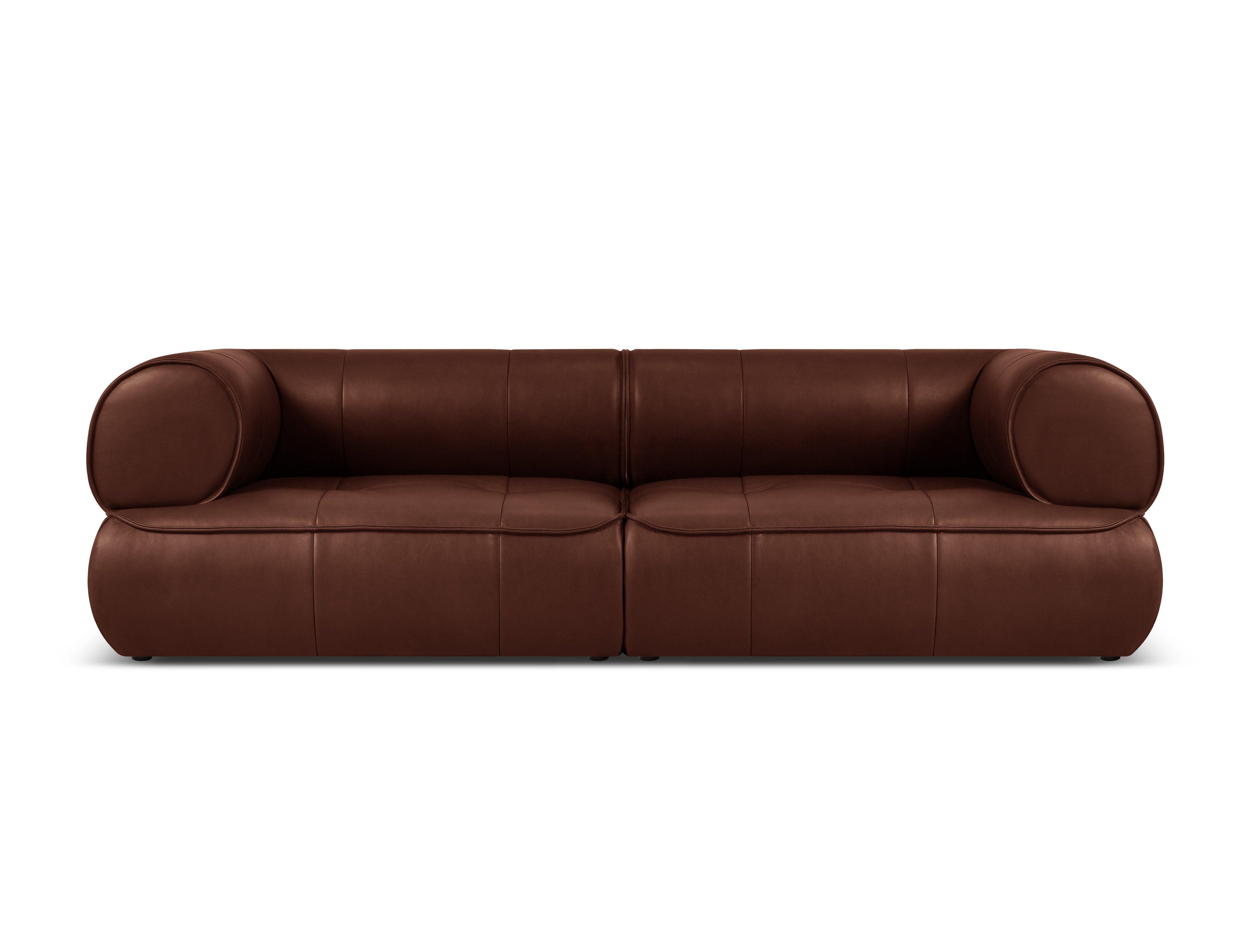 Sofa skórzana 3-osobowa LILY brązowy Maison Heritage Eye on Design