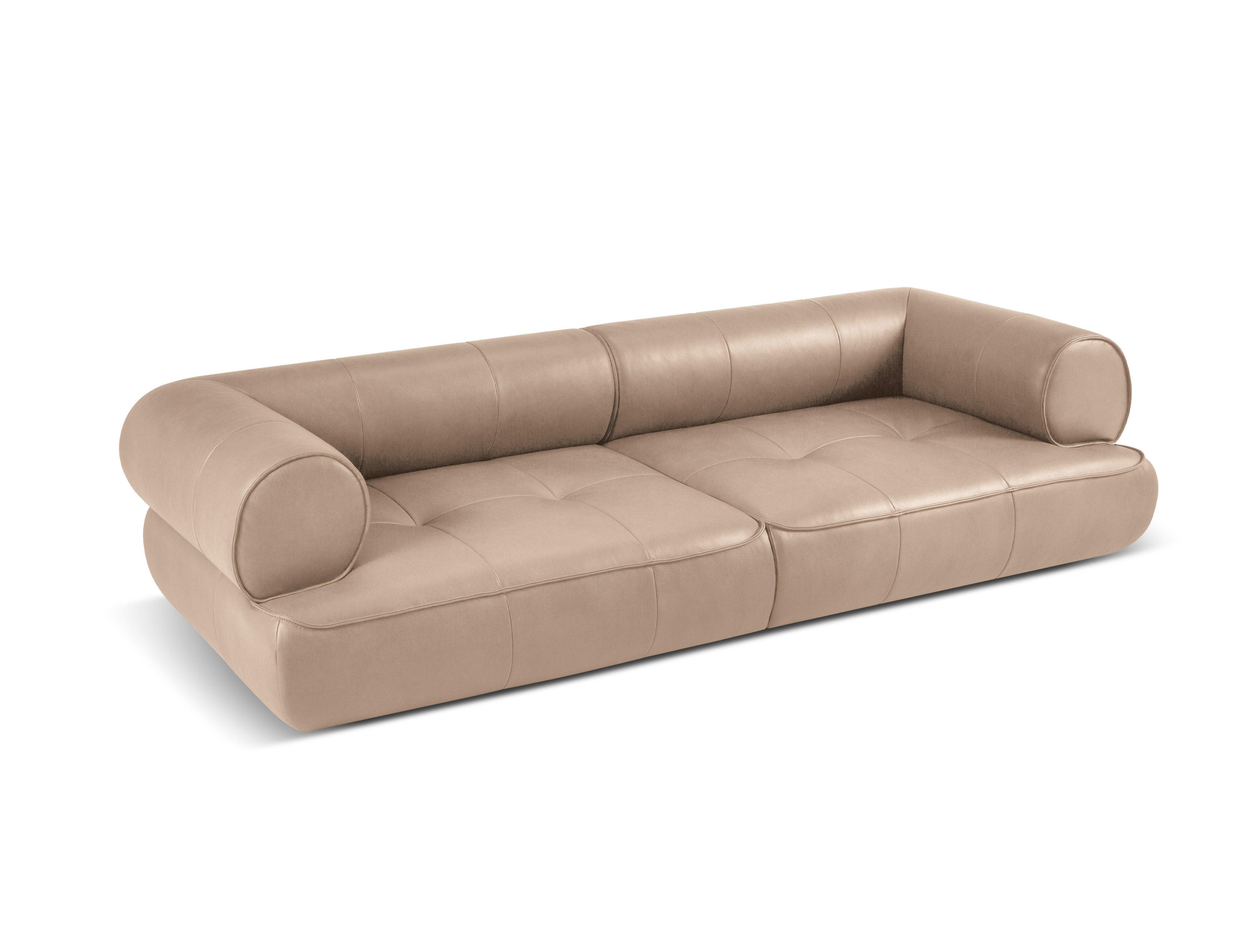 Sofa skórzana 4-osobowa LILY cappuccino Maison Heritage Eye on Design