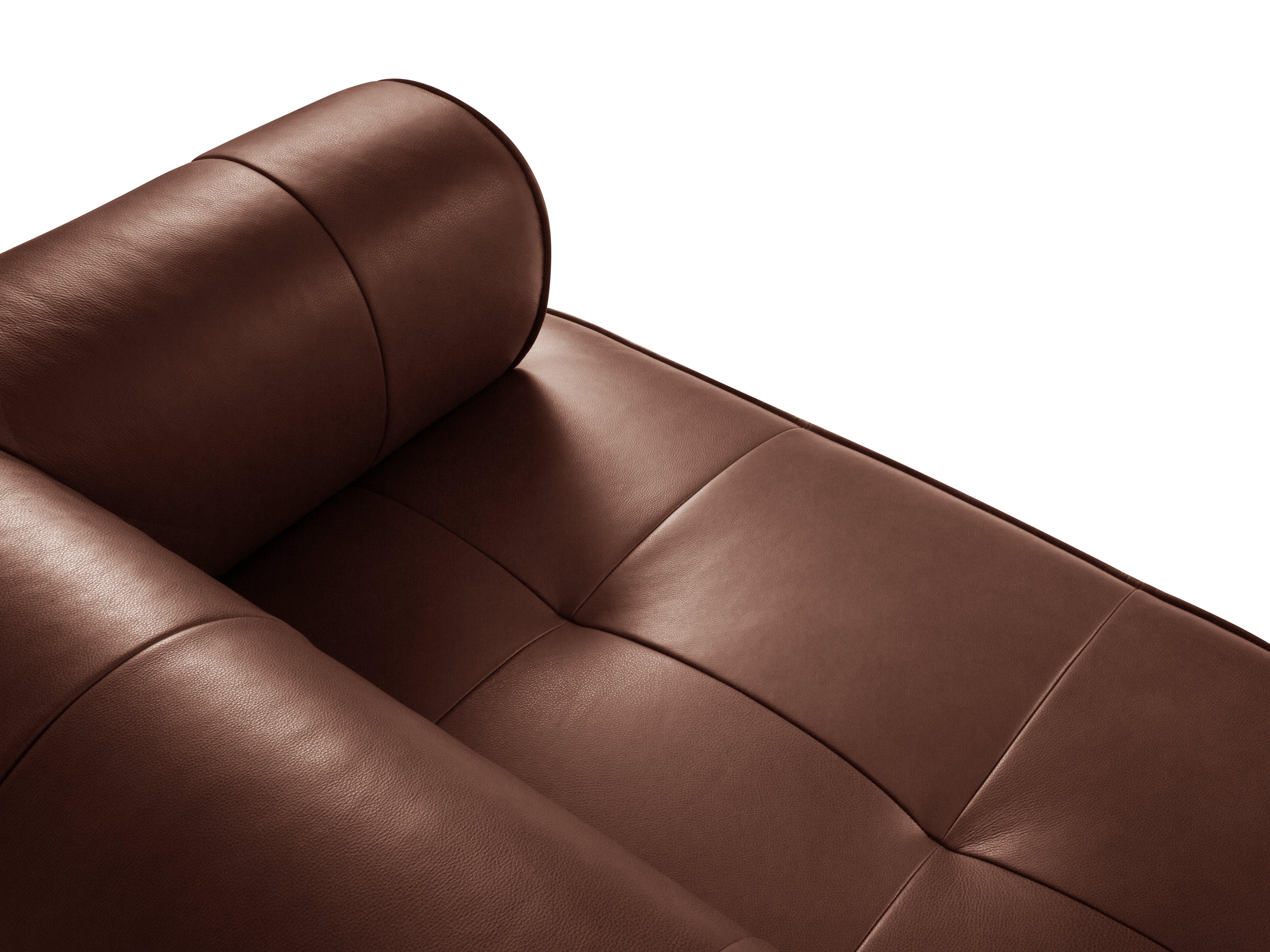 Sofa skórzana otwarta lewostronna LILY brązowy Maison Heritage Eye on Design