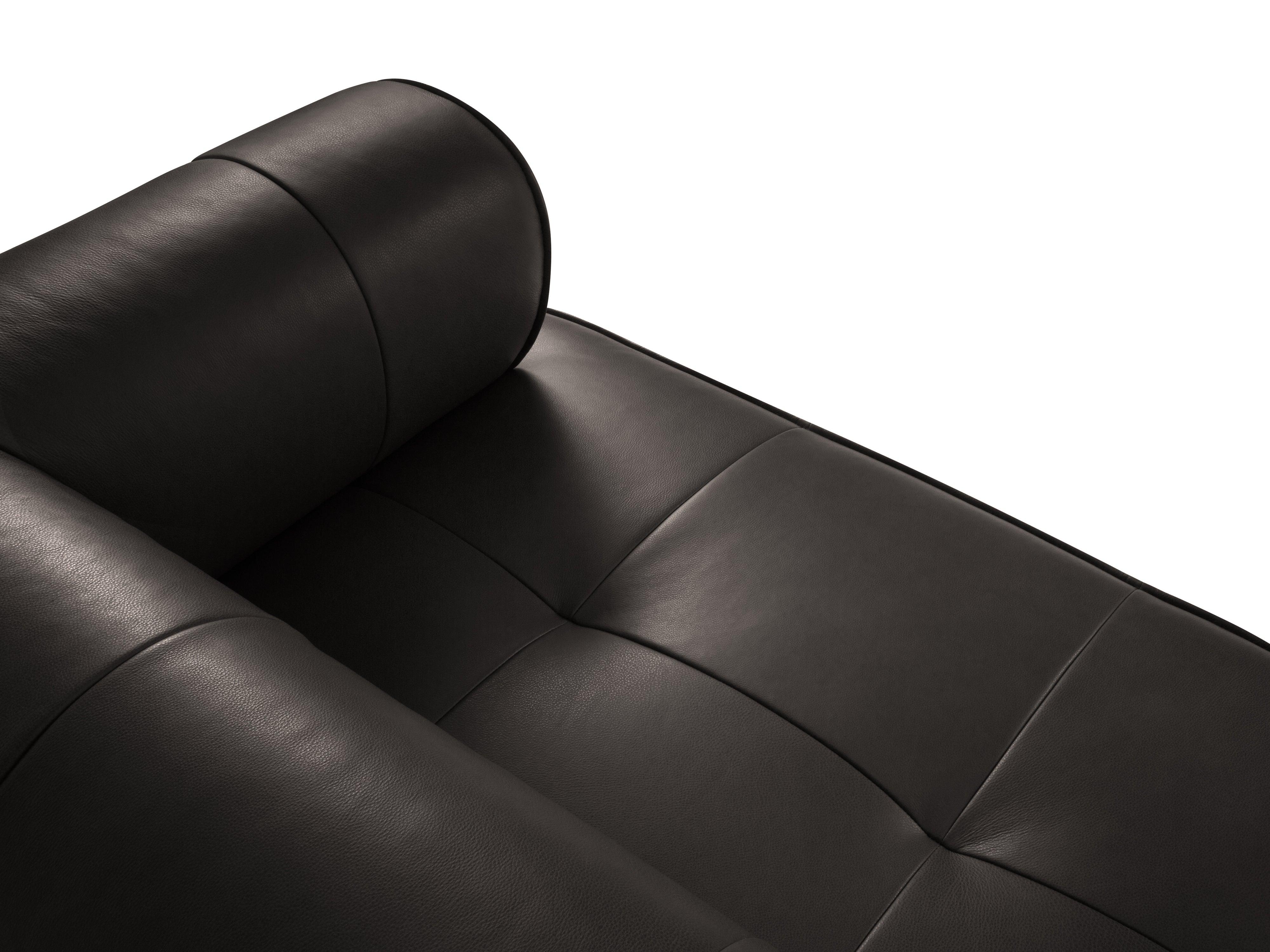 Sofa skórzana otwarta lewostronna LILY czarny Maison Heritage Eye on Design
