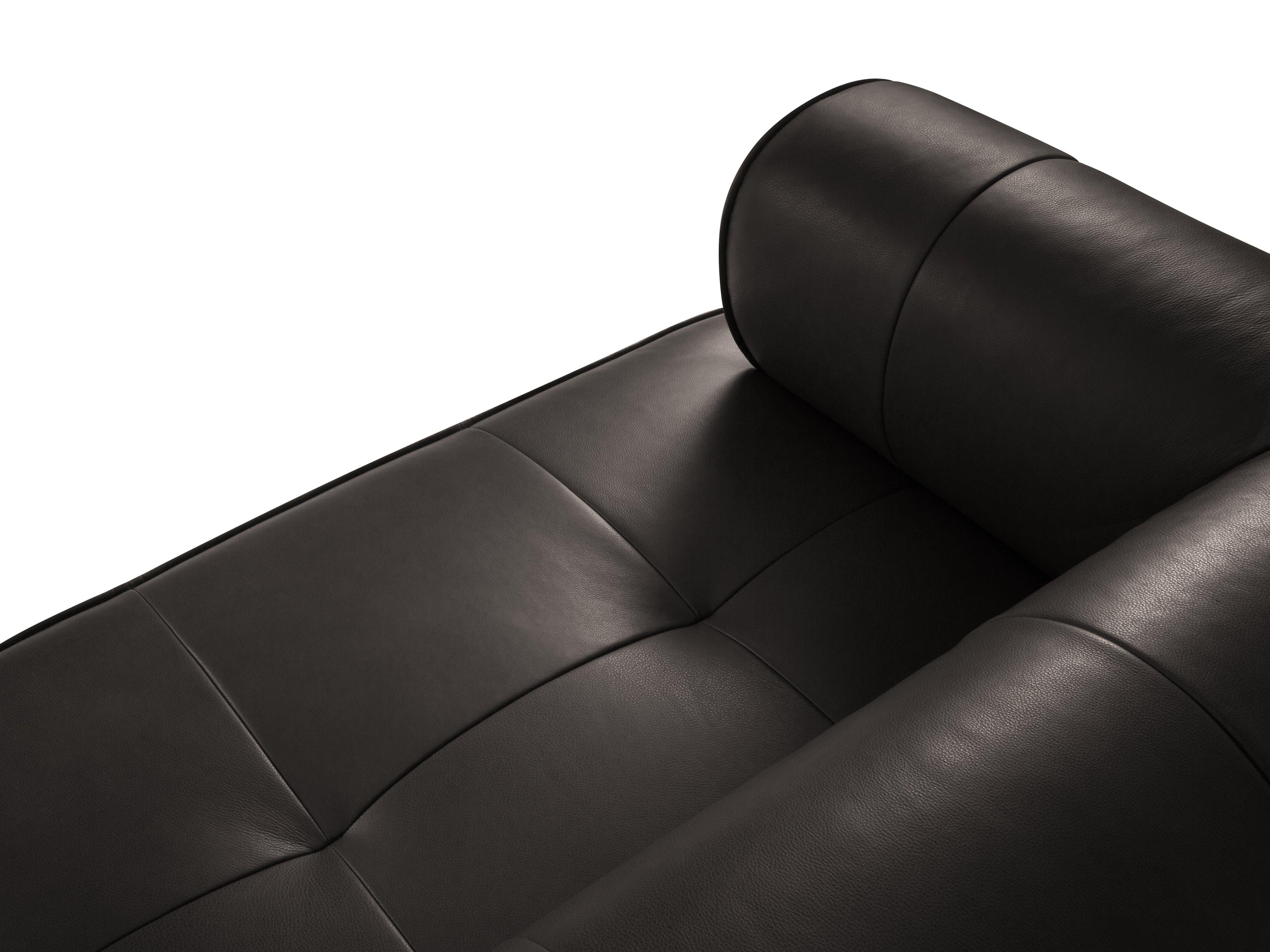 Sofa skórzana otwarta prawostronna LILY czarny Maison Heritage Eye on Design