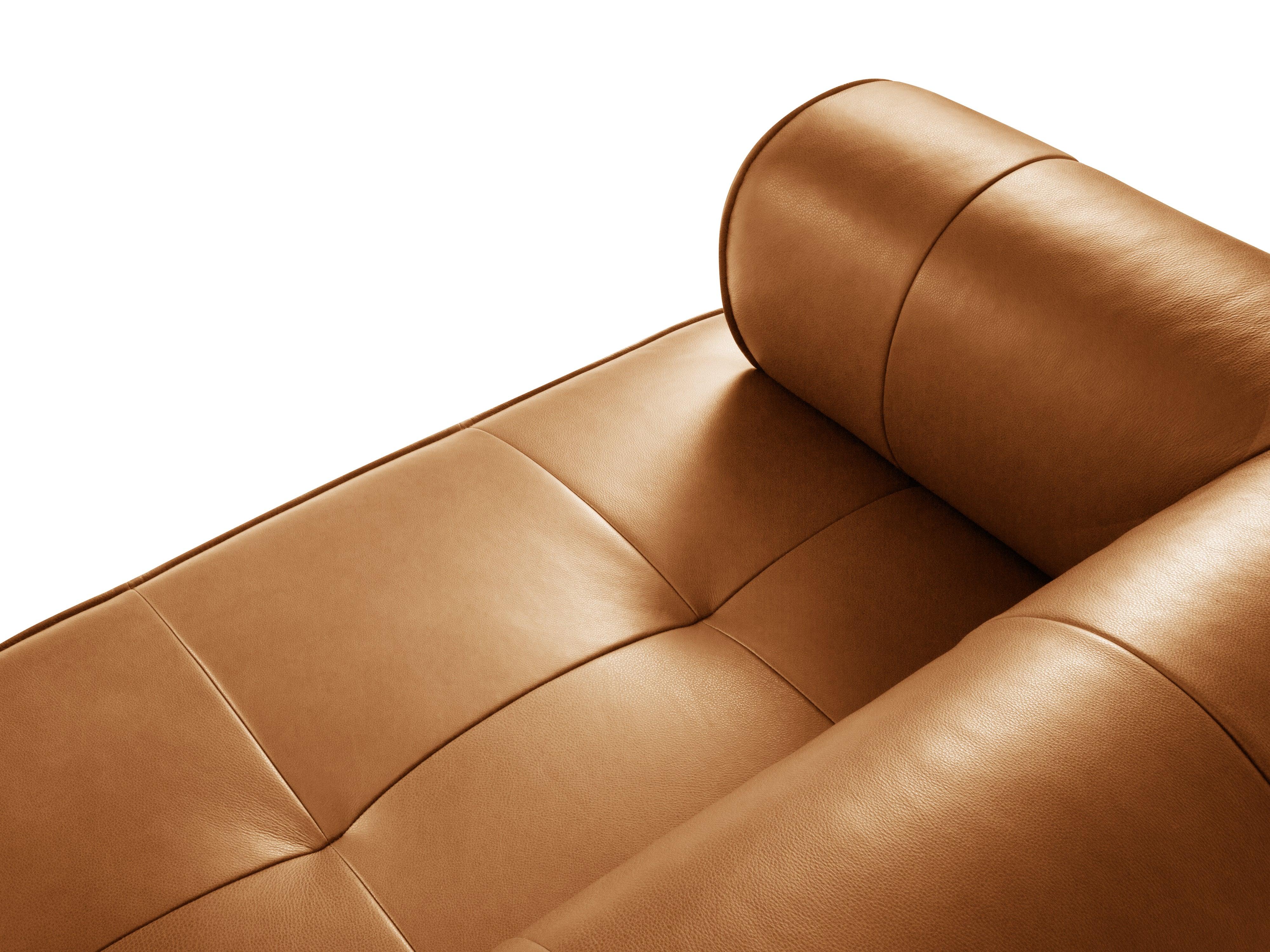 Sofa skórzana otwarta prawostronna LILY koniakowy Maison Heritage Eye on Design