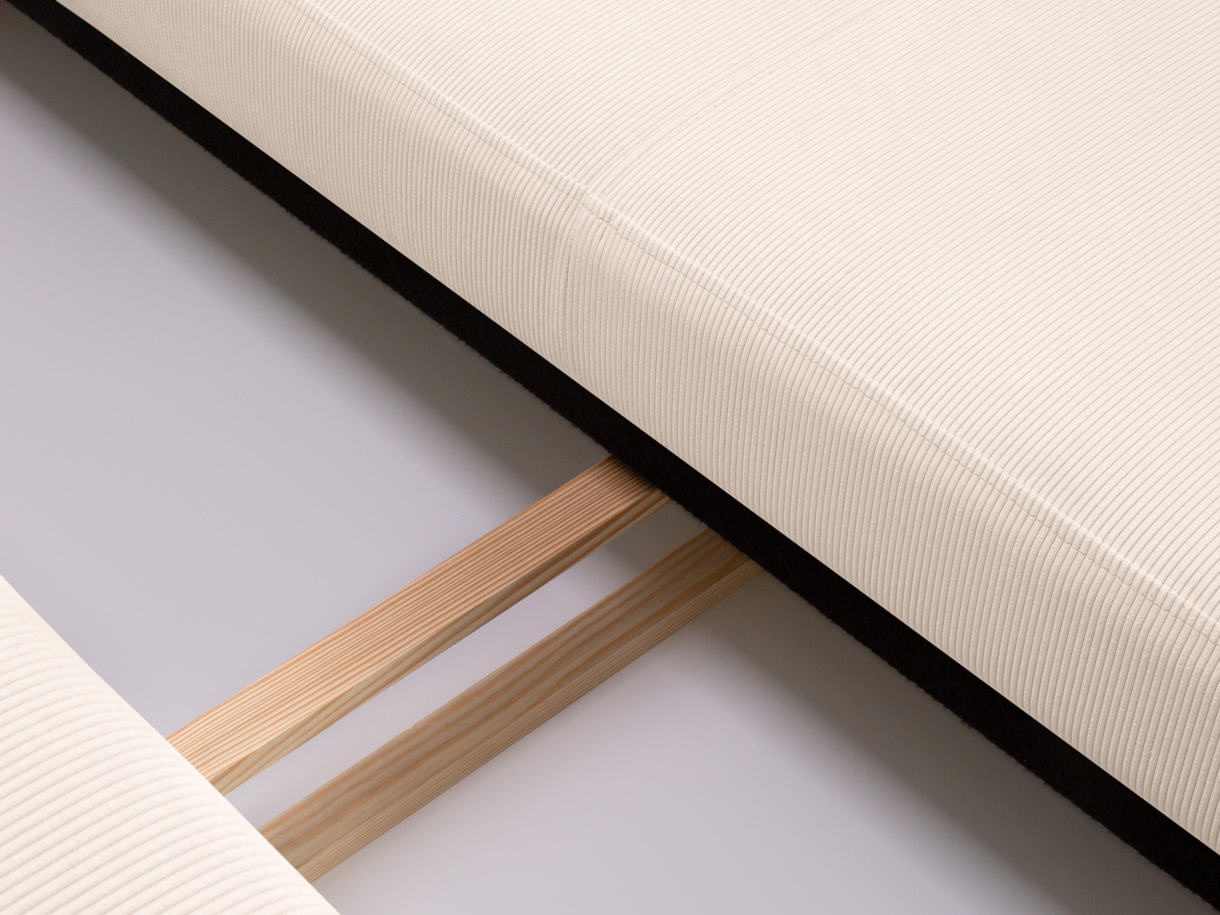 Sofa sztruksowa z funkcją spania ROSE beżowy Mazzini Sofas Eye on Design