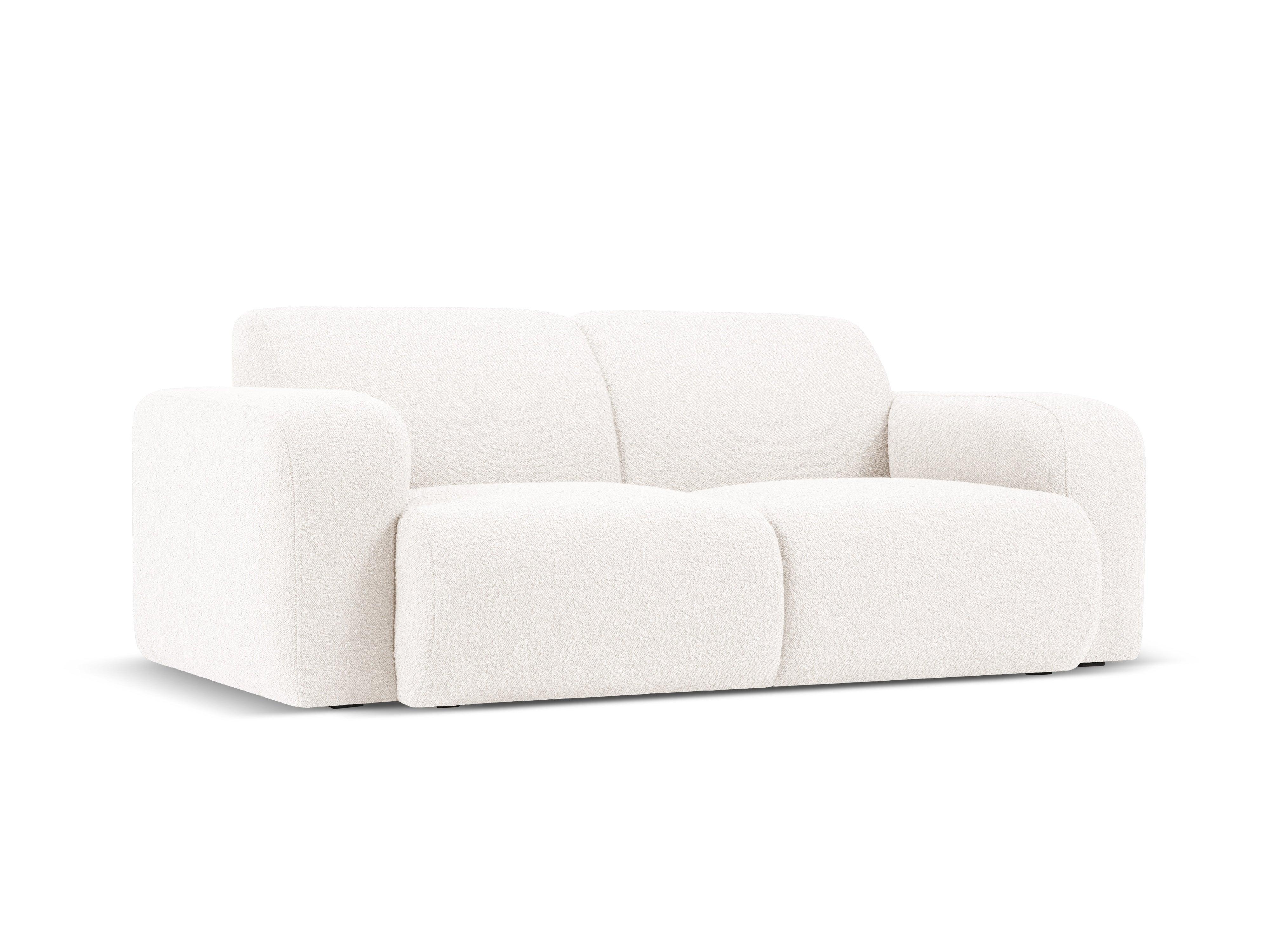 Sofa w tkaninie boucle 2-osobowa LOLA biały – Windsor & Co