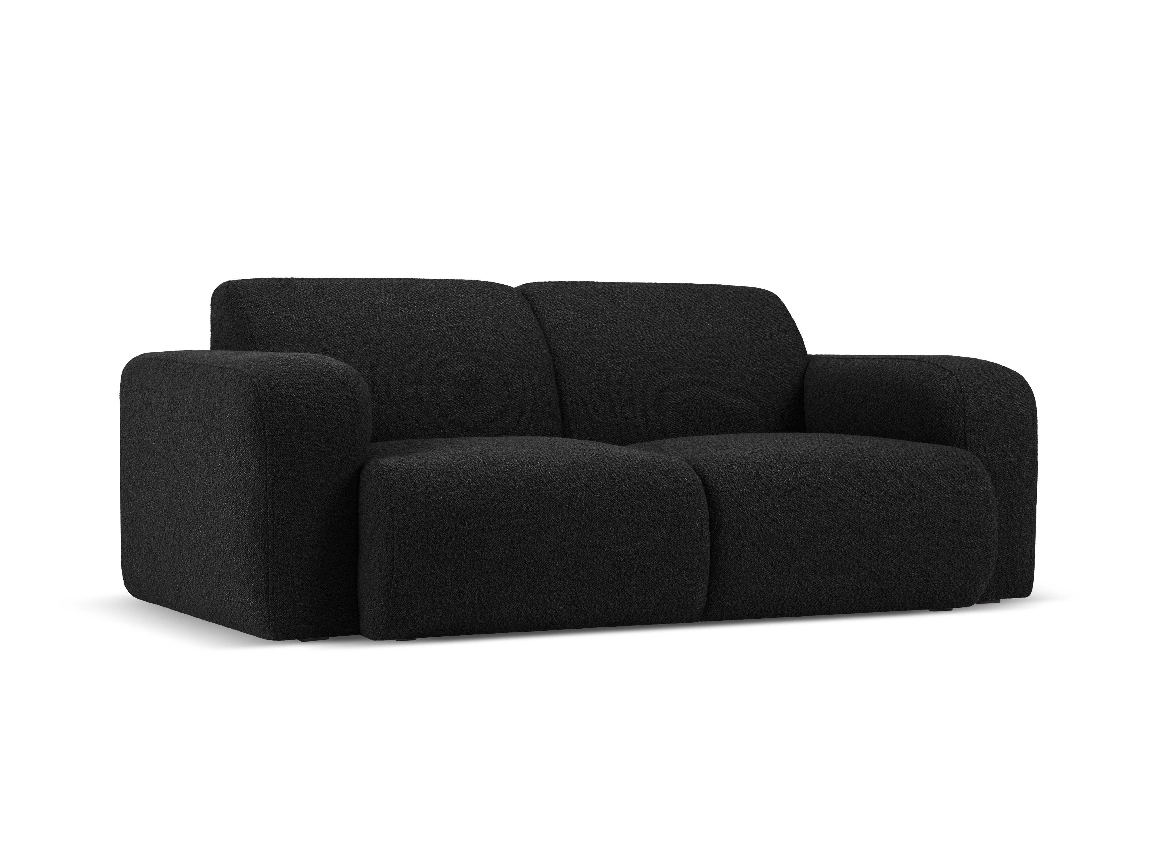 Sofa w tkaninie boucle 2-osobowa LOLA czarny Windsor & Co Eye on Design