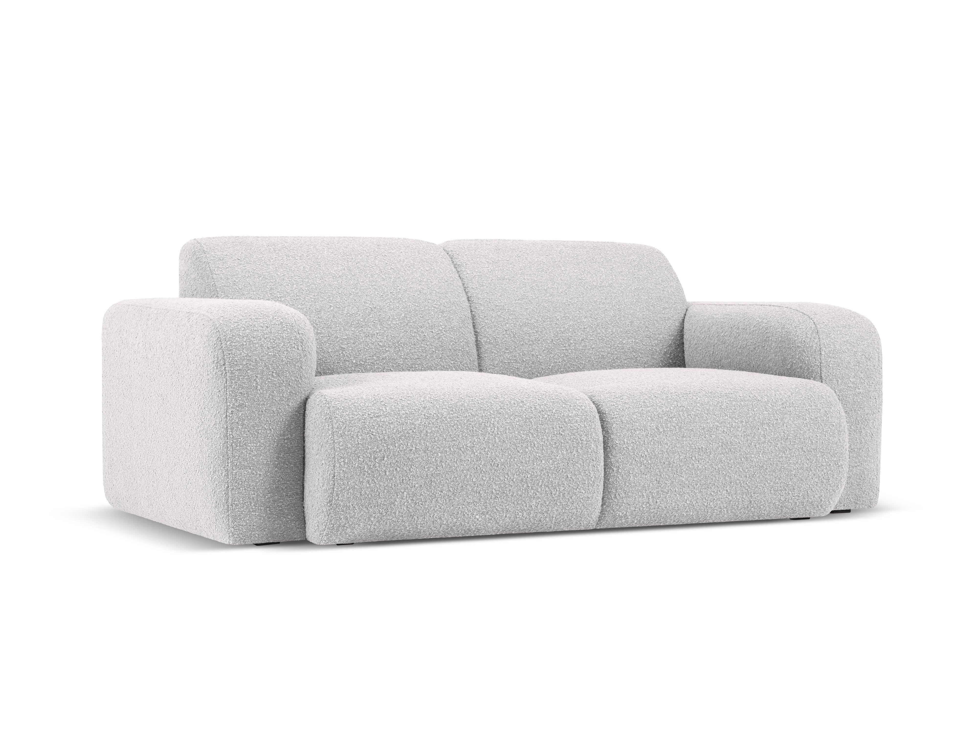 Sofa w tkaninie boucle 2-osobowa LOLA jasnoszary – Windsor & Co
