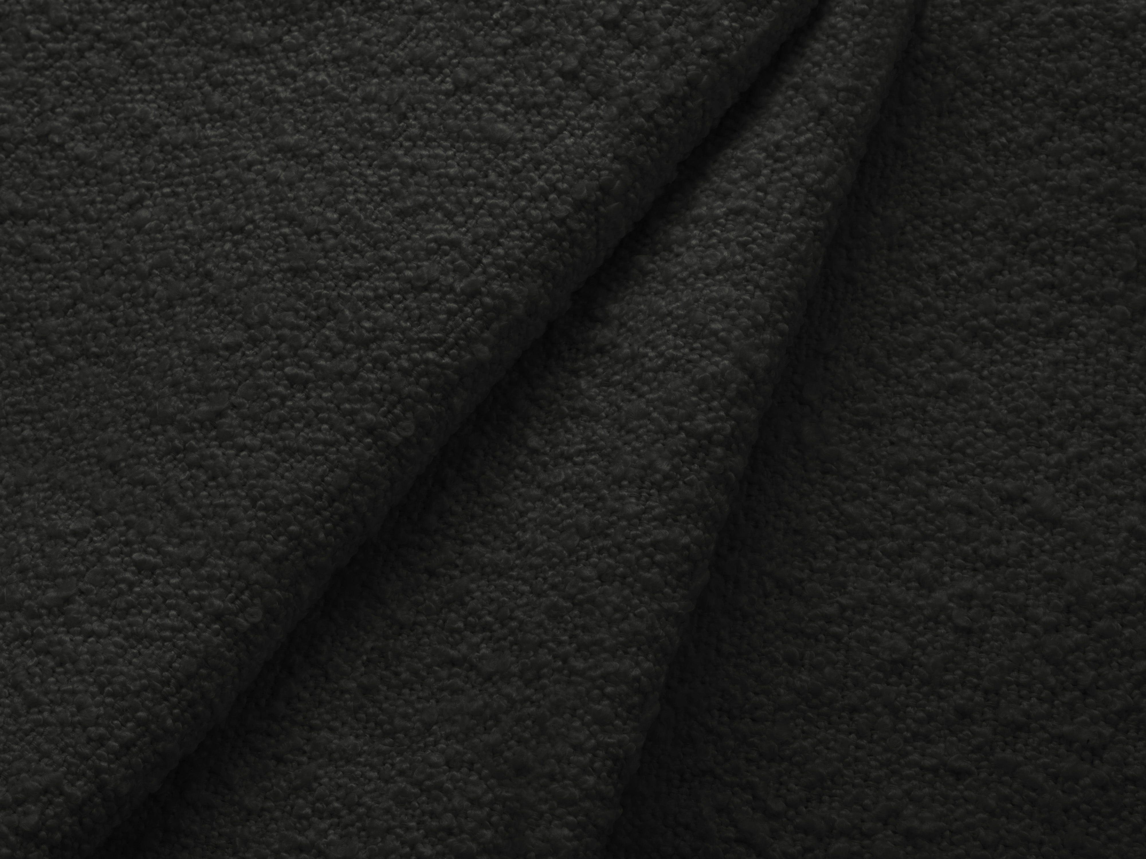 Sofa w tkaninie boucle 4-osobowa VIENNA czarny z czarną podstawą Cosmopolitan Design Eye on Design