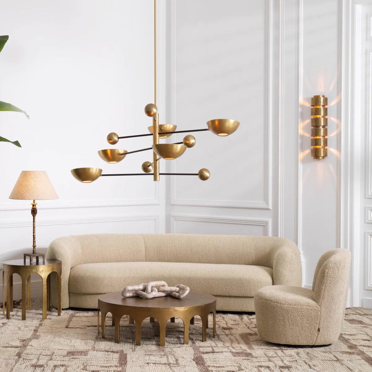 Sofa w tkaninie boucle BLAINE piaskowy Eichholtz Eye on Design