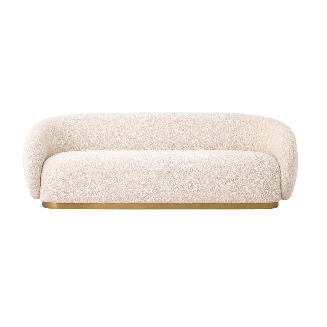 Sofa w tkaninie boucle BRICE kremowy Eichholtz Eye on Design