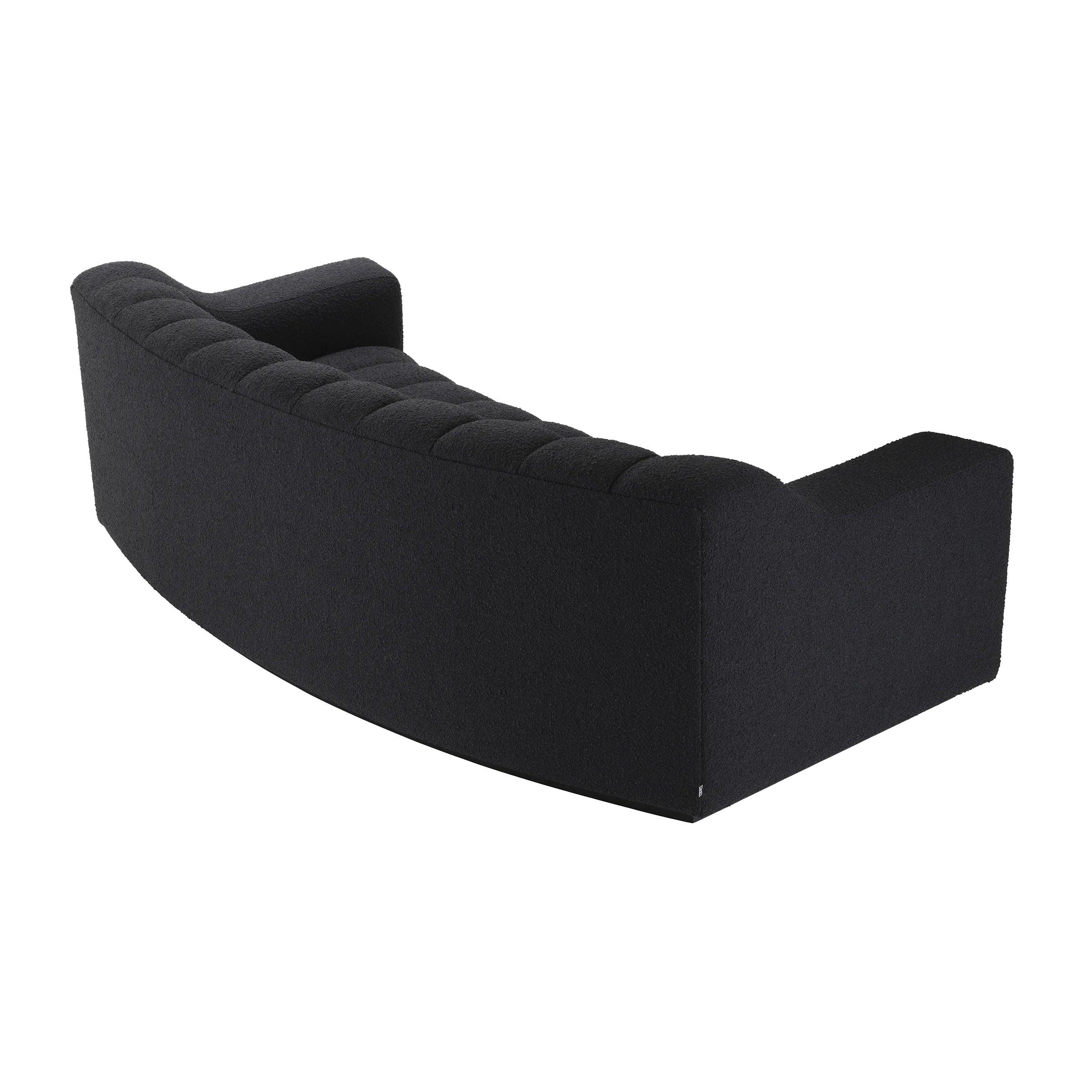 Sofa w tkaninie boucle KELLY czarny Eichholtz Eye on Design