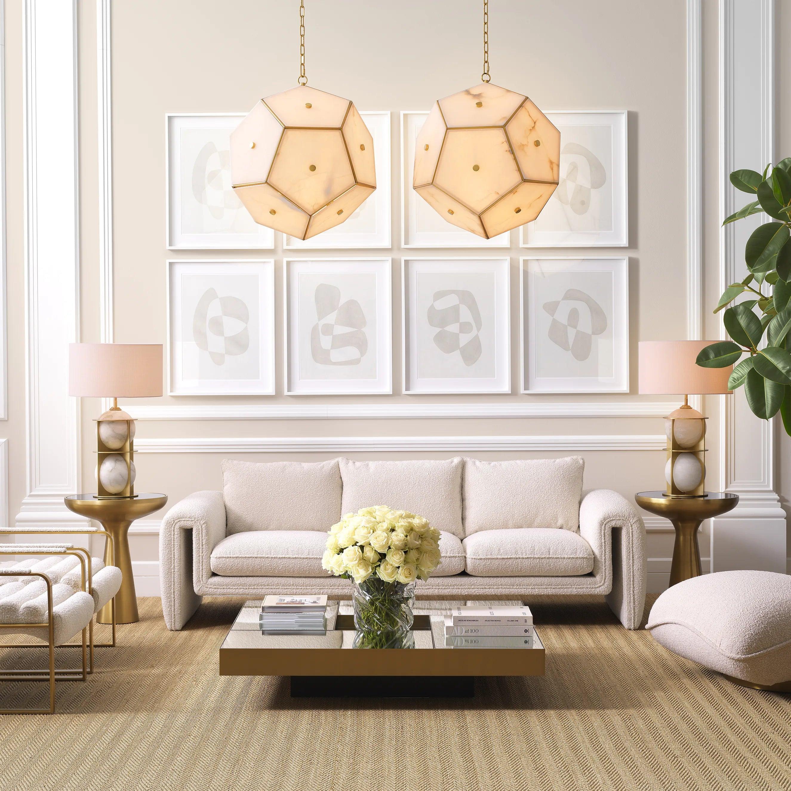 Sofa w tkaninie boucle TONDO kremowy Eichholtz Eye on Design