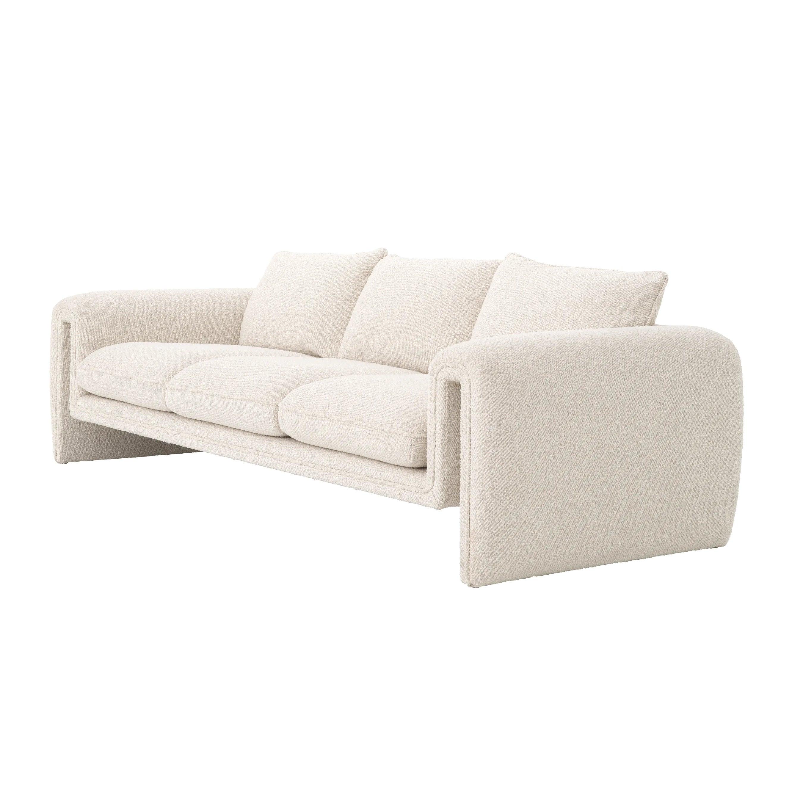 Sofa w tkaninie boucle TONDO kremowy Eichholtz Eye on Design