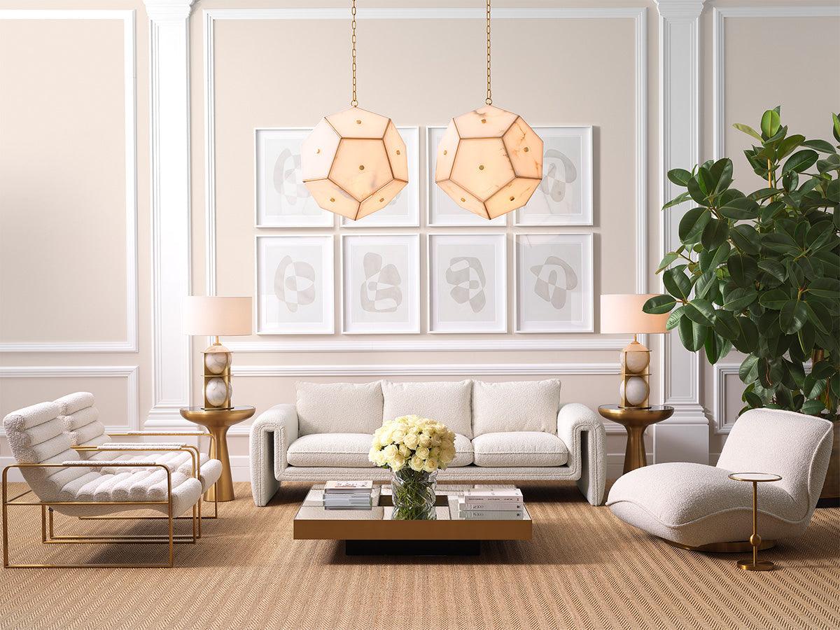 Sofa w tkaninie boucle TONDO kremowy Eichholtz Eye on Design